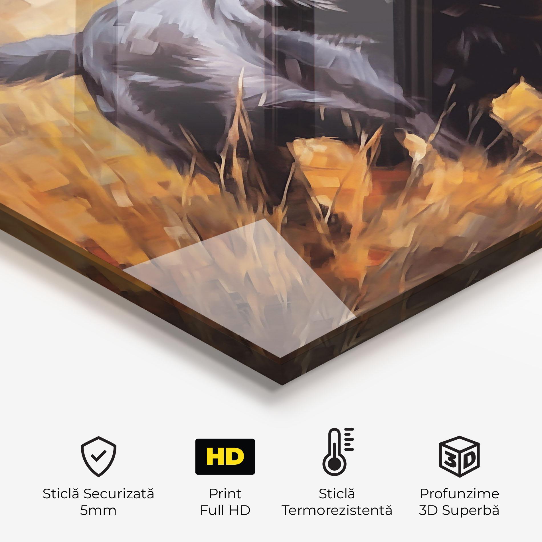 Panou Sticla Bucatarie Black Pretty Dog mockup 2