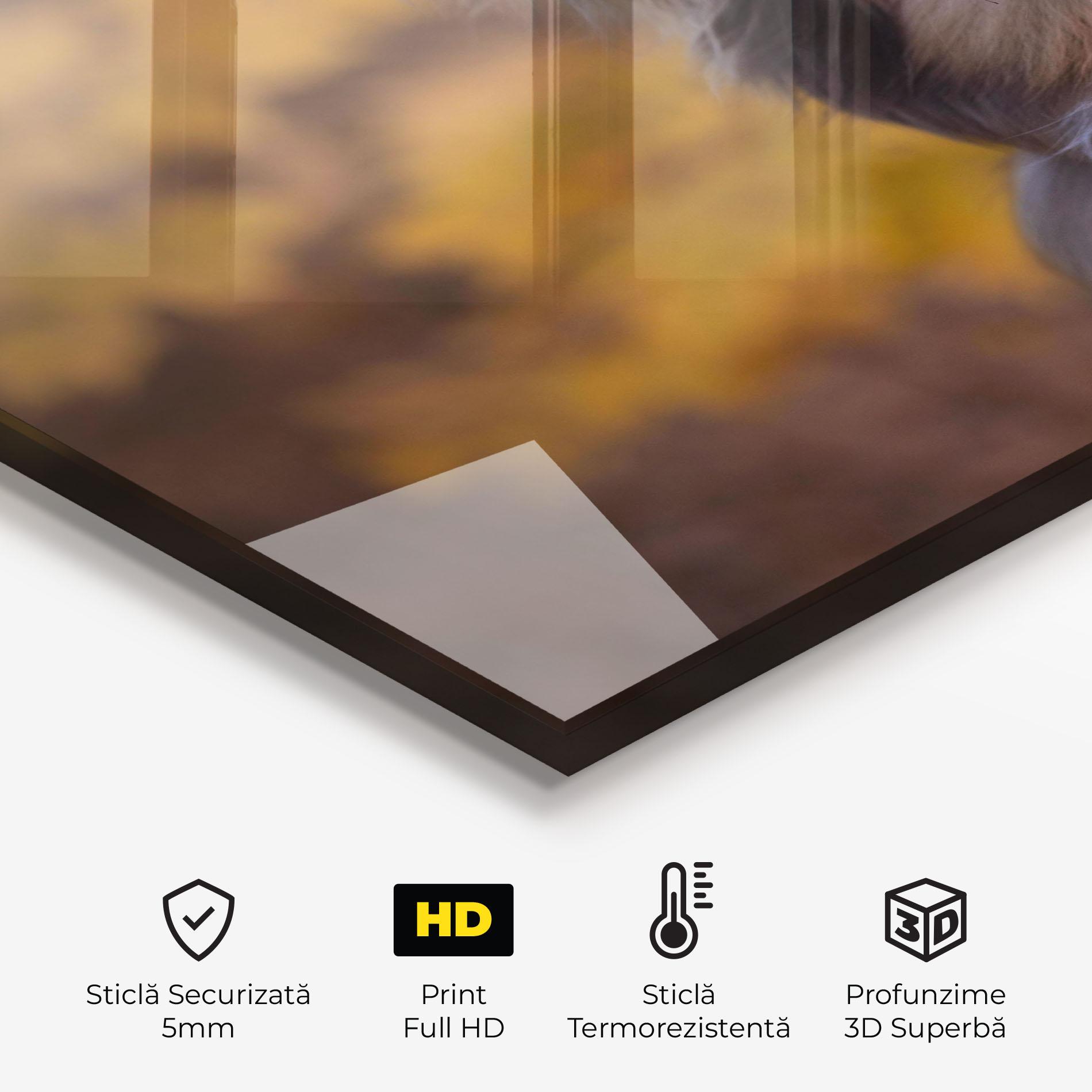 Panou Sticla Bucatarie Coffee Brown Dog mockup 2