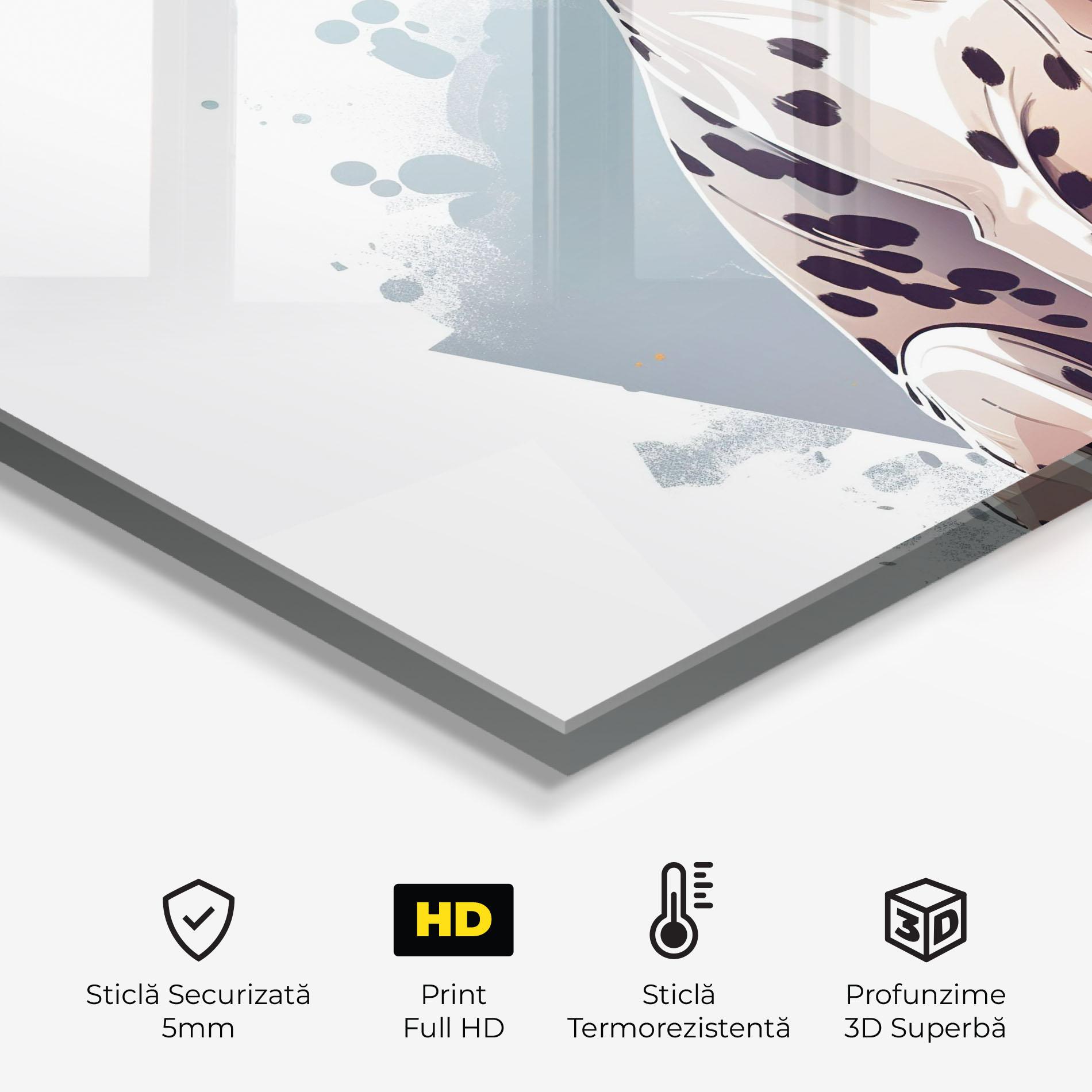 Panou Sticla Bucatarie Orange Scarf Dalmatian mockup 2