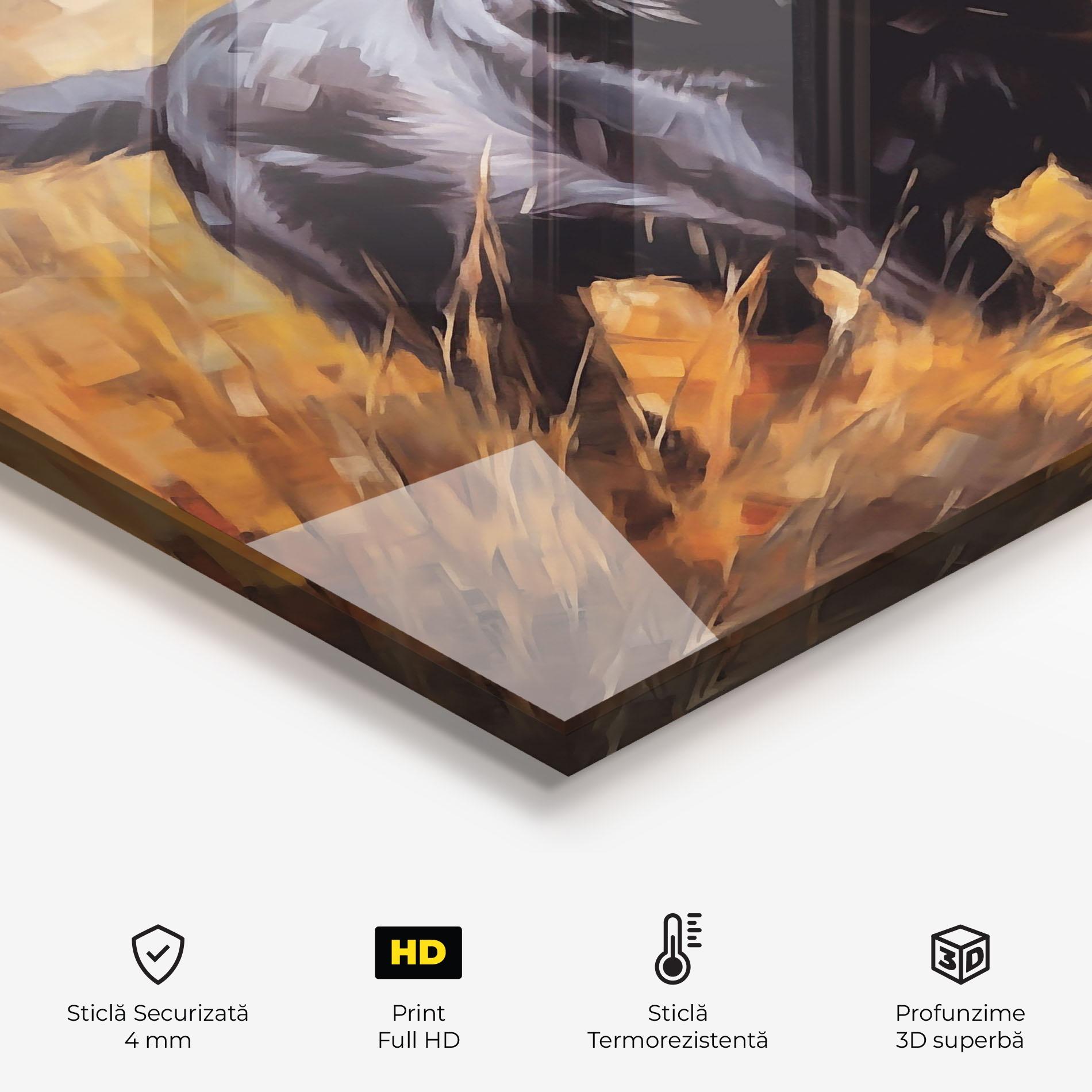 Panou Sticla Bucatarie Black Pretty Dog mockup 2