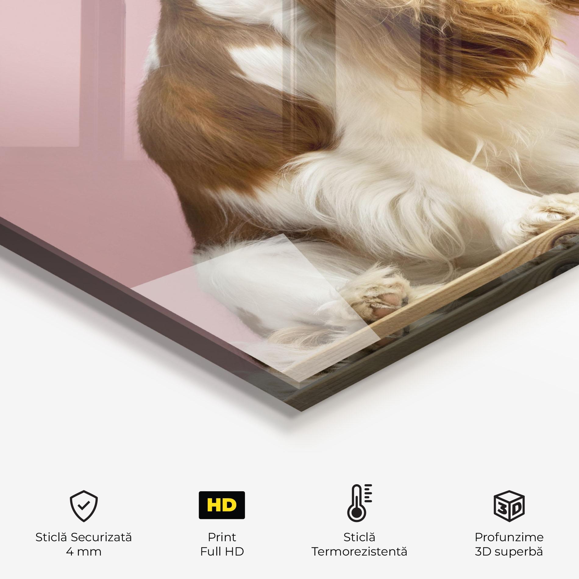 Panou Sticla Bucatarie Dog With Juice mockup 2