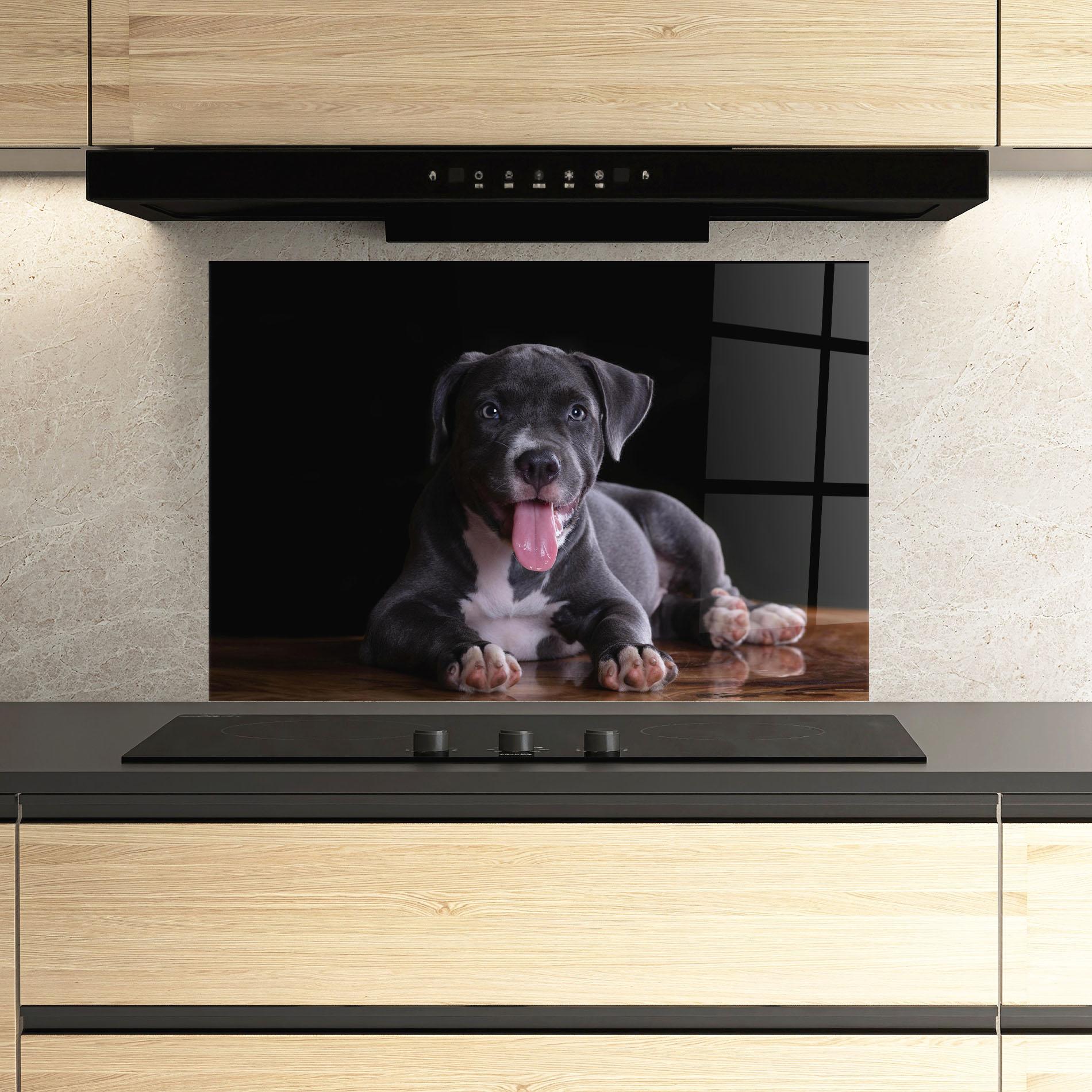 Panou Sticla Bucatarie Terrier Puppy mockup 3