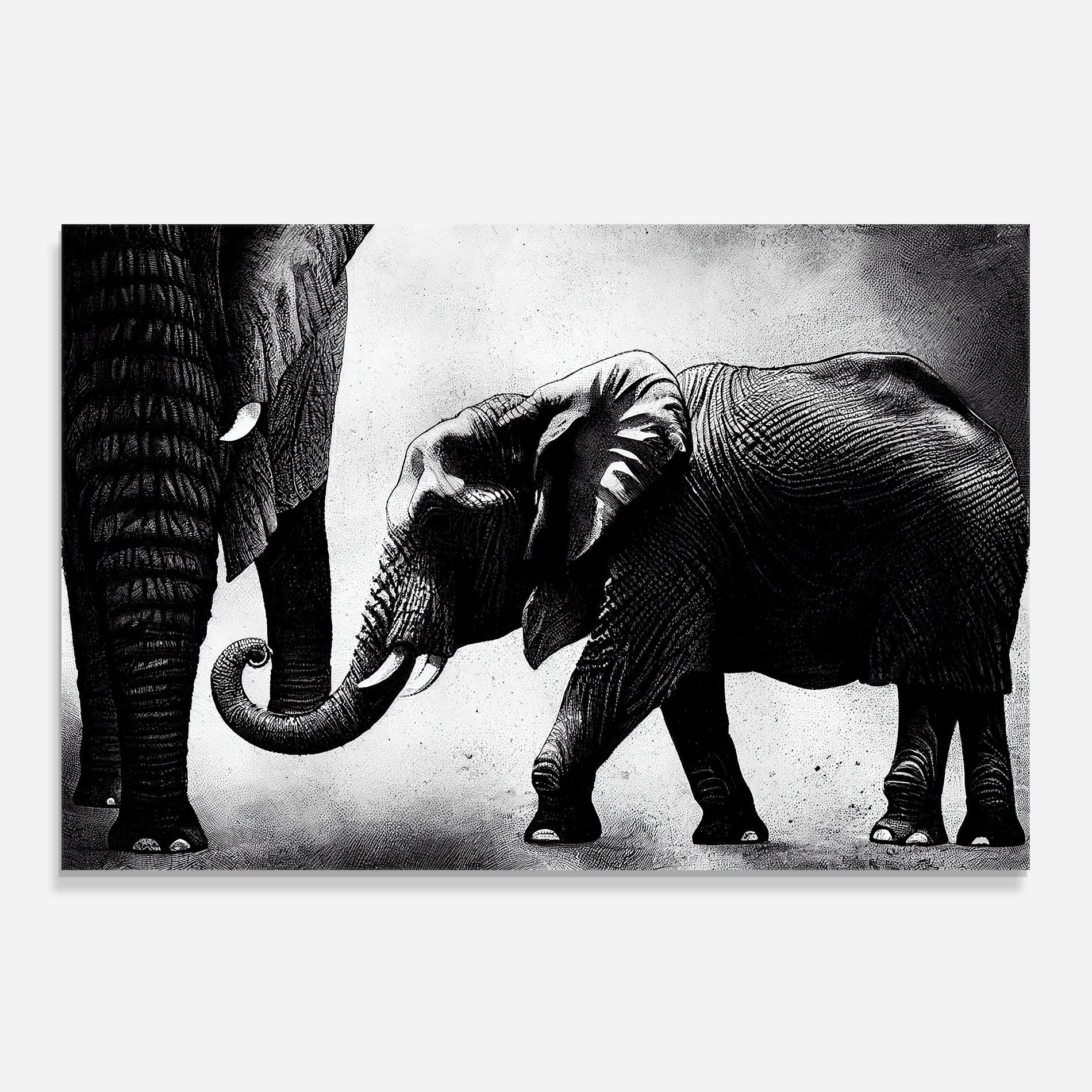 Panou Sticla Bucatarie Baby Elephant mockup 0