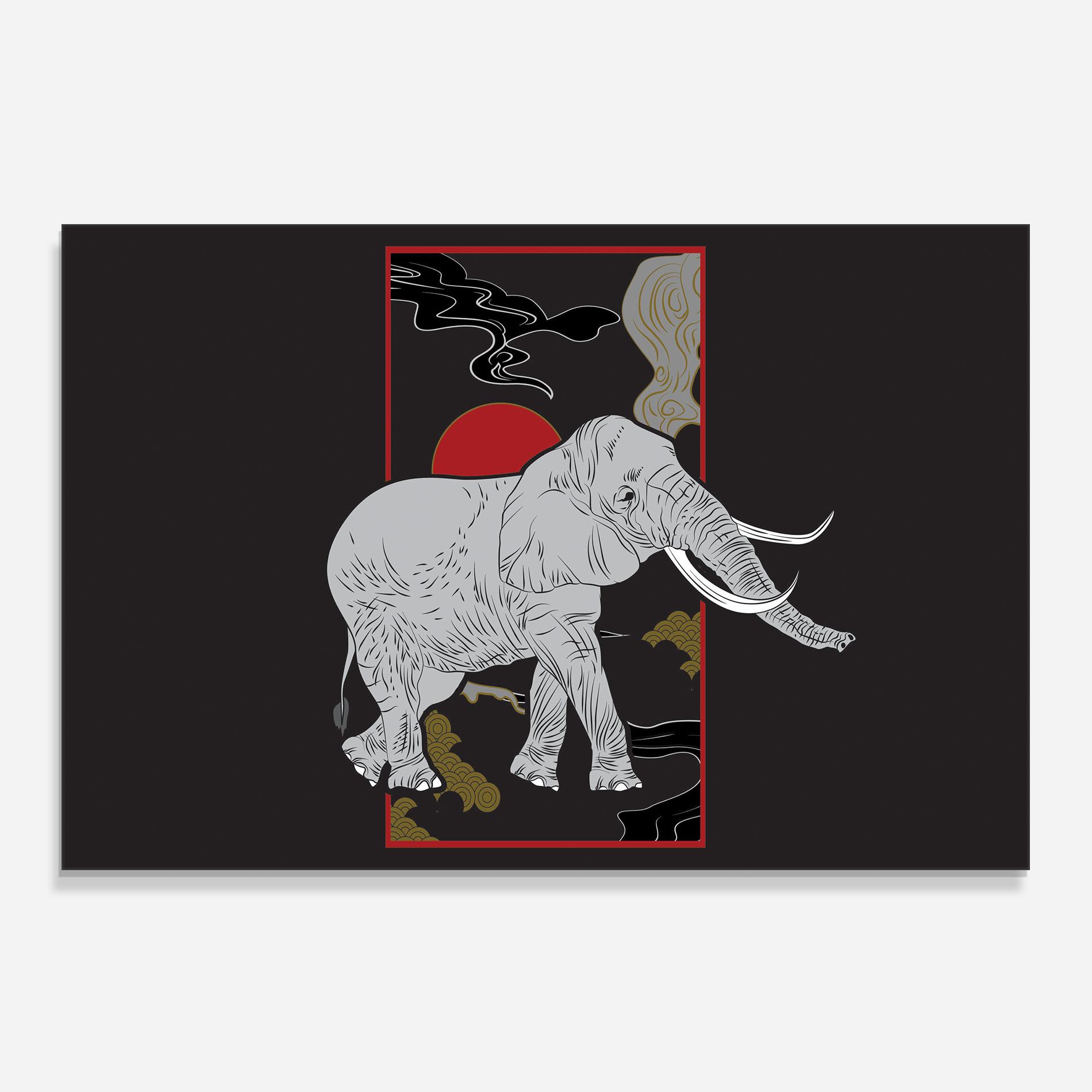 Panou Sticla Bucatarie Elephant Asia mockup 0