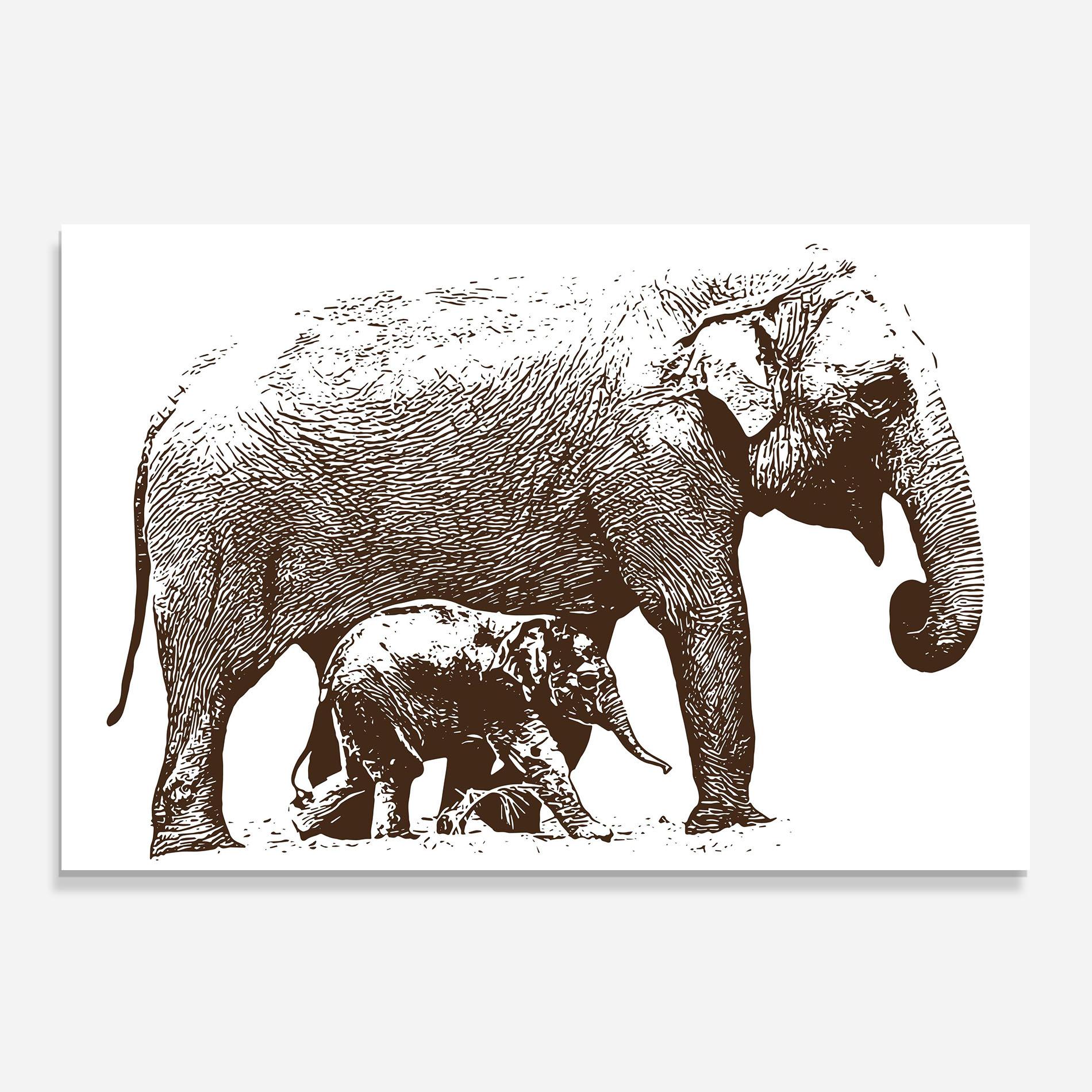 Panou Sticla Bucatarie Mother Elephent mockup 0