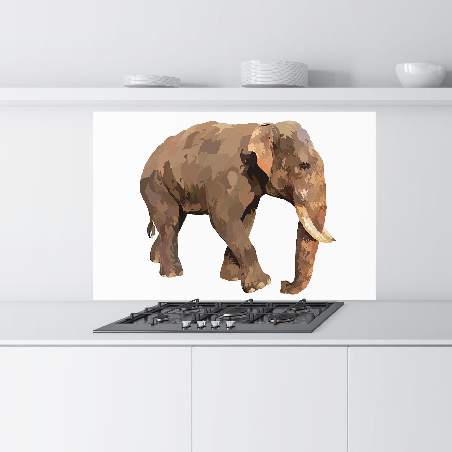 Panou Sticla Bucatarie Brown Elephant mockup 9