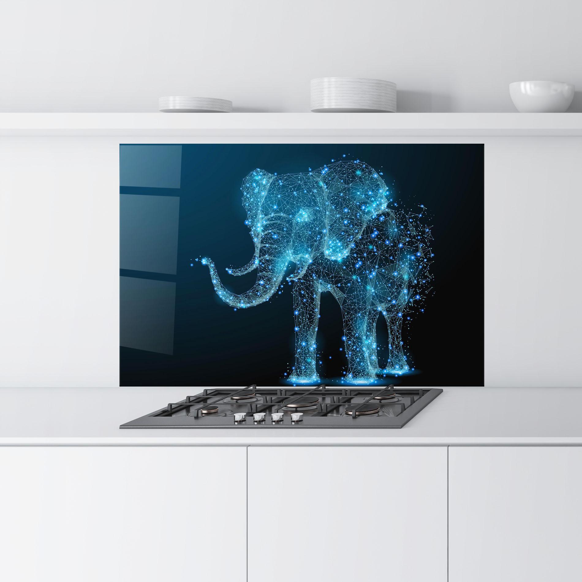 Panou Sticla Bucatarie Digital Elephant mockup 9