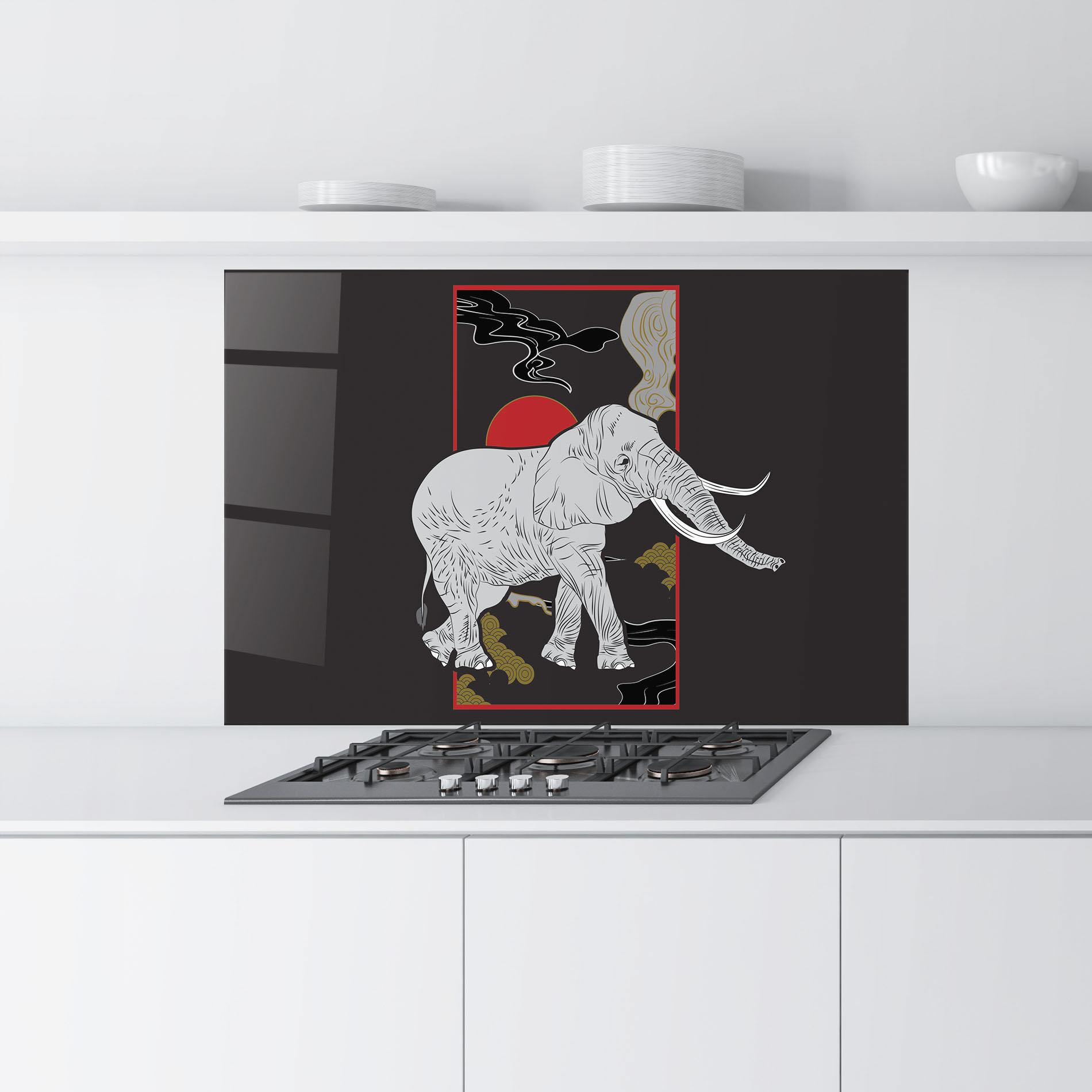 Panou Sticla Bucatarie Elephant Asia mockup 9