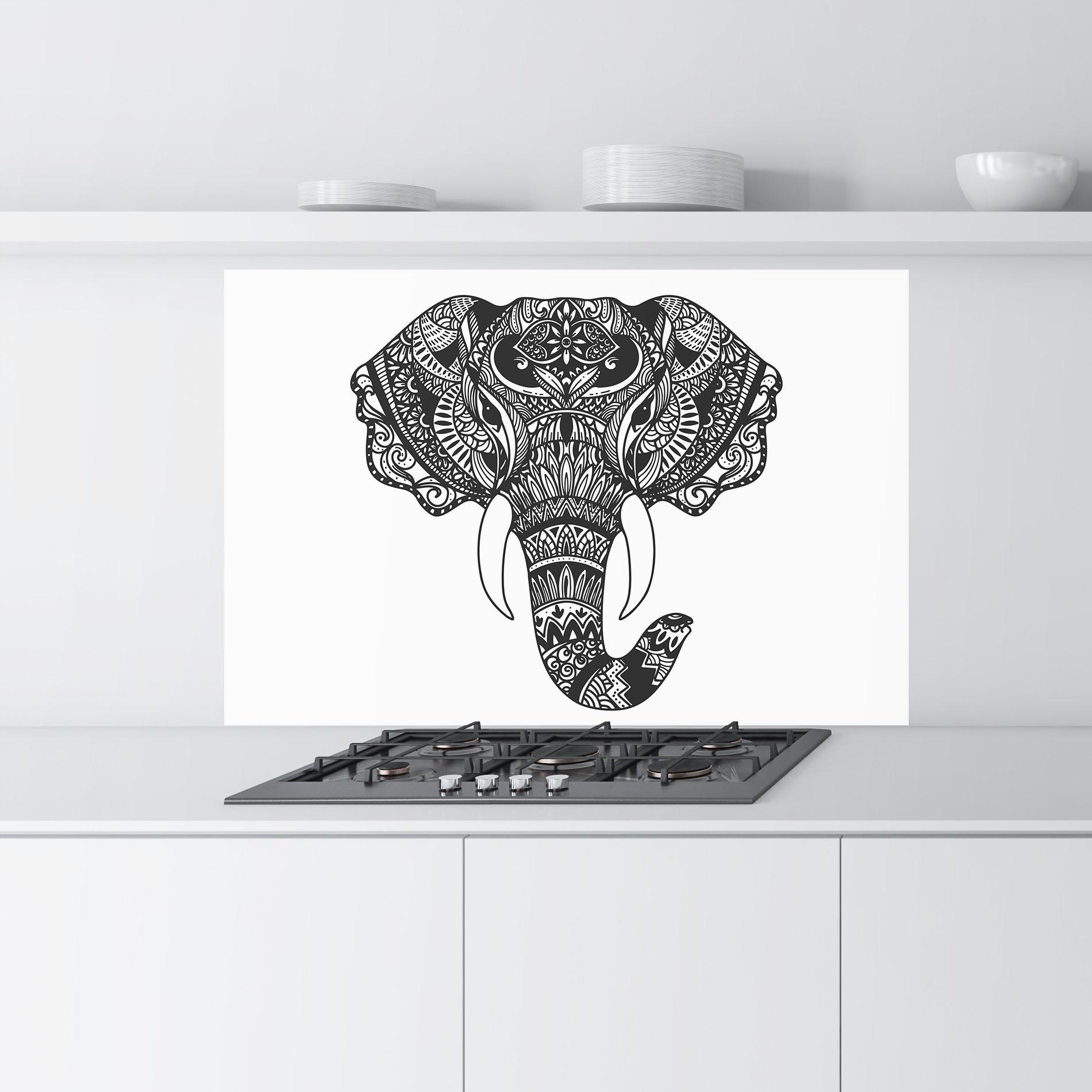 Panou Sticla Bucatarie Mandala Head mockup 9