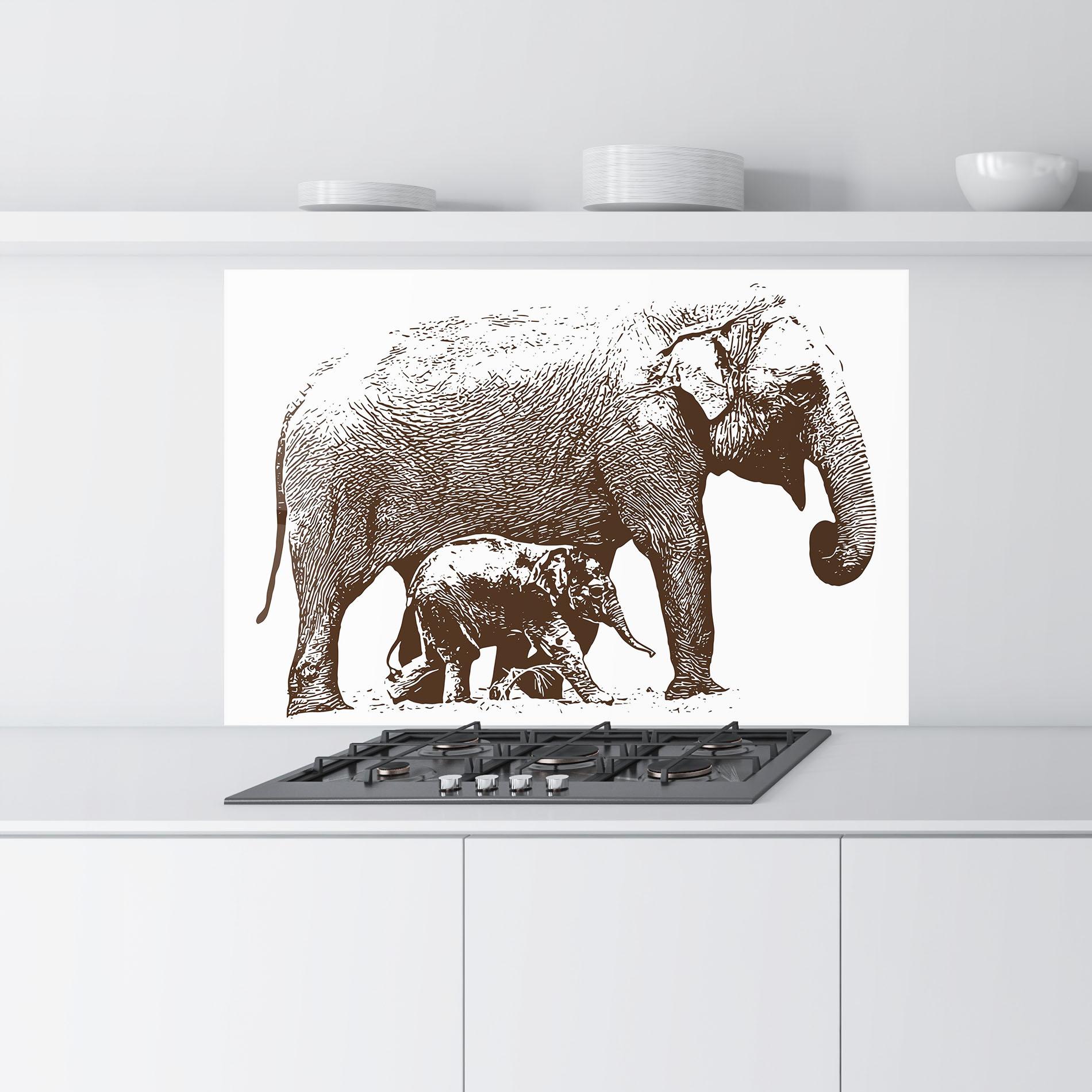Panou Sticla Bucatarie Mother Elephent mockup 9
