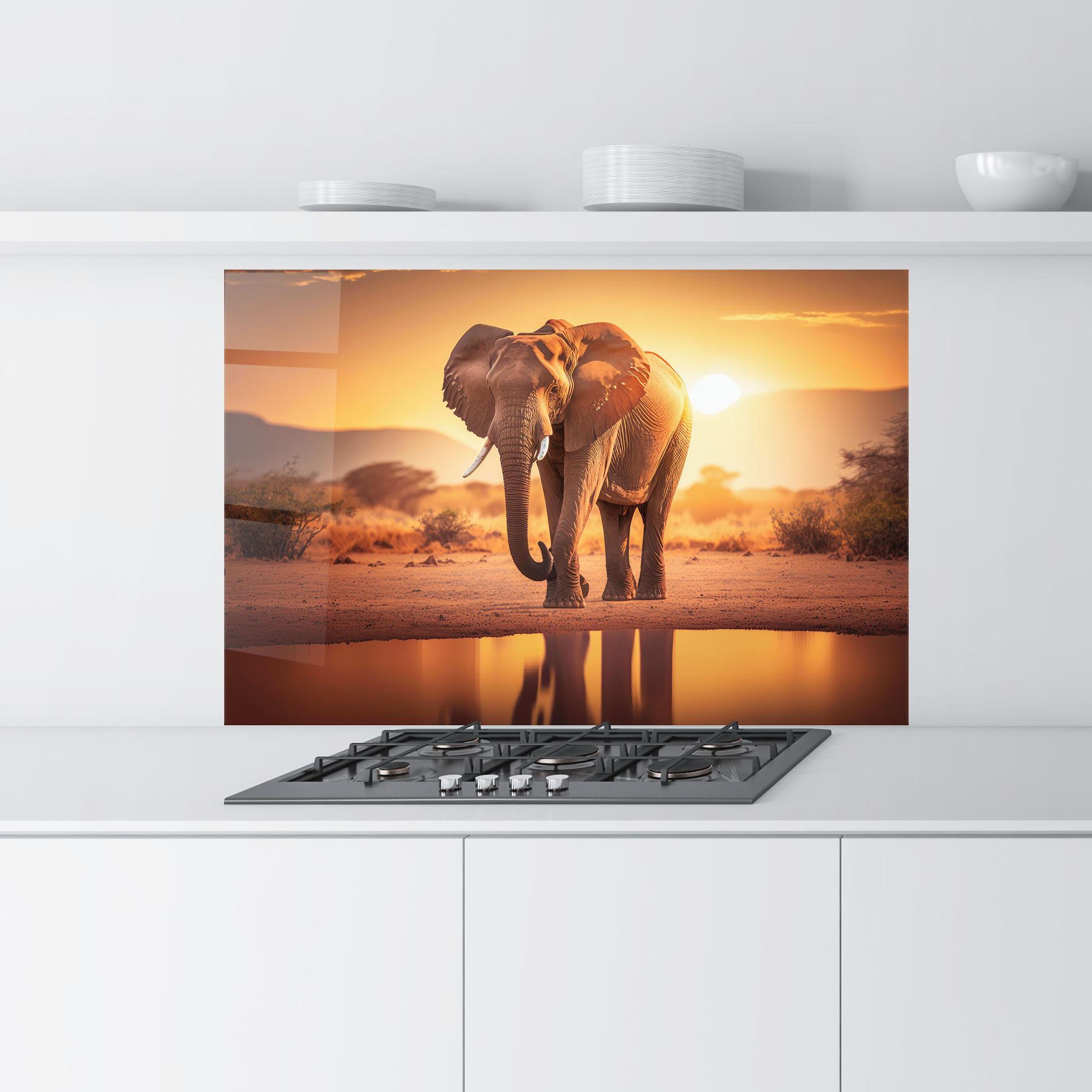 Panou Sticla Bucatarie Wild Savannah mockup 9