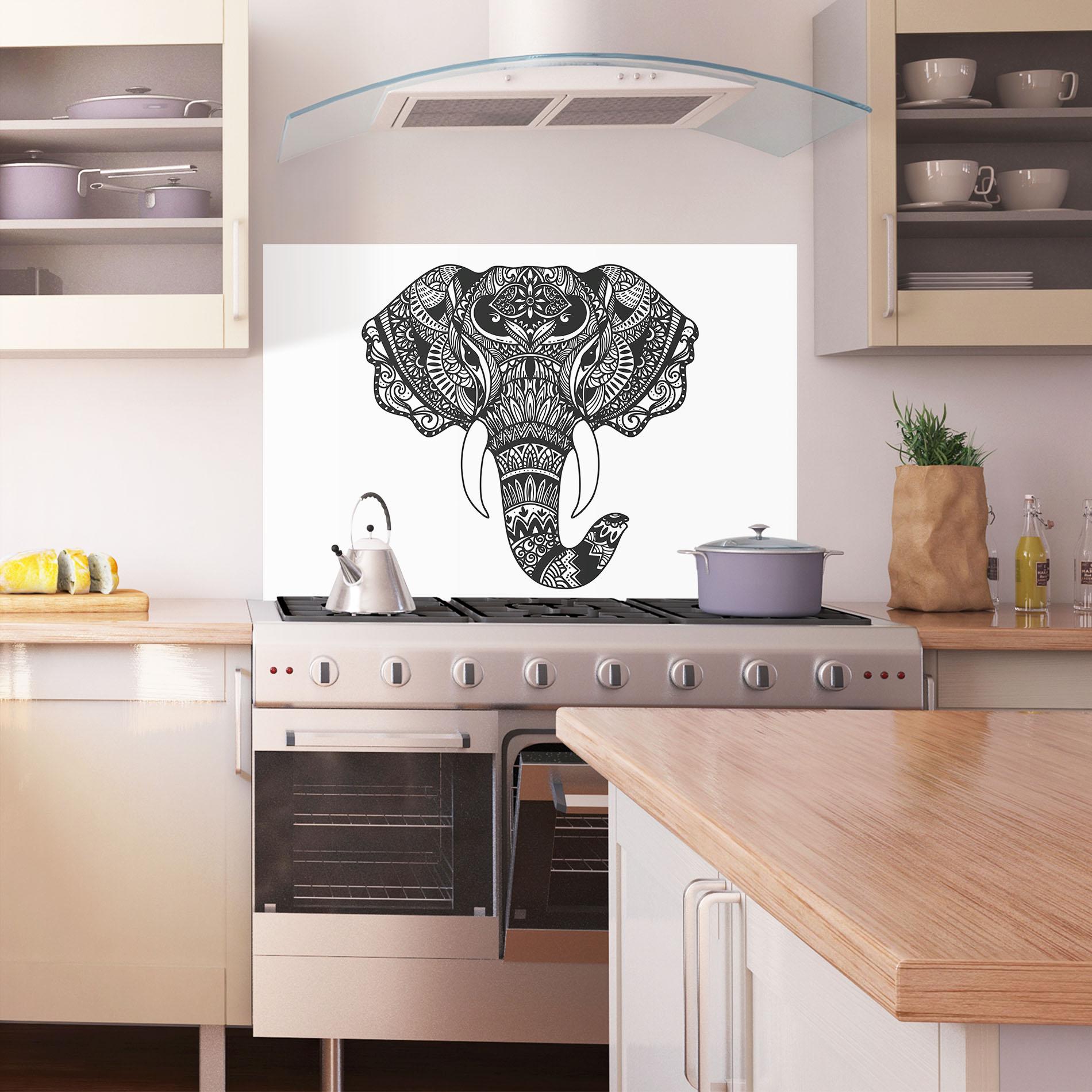 Panou Sticla Bucatarie Mandala Head mockup 1