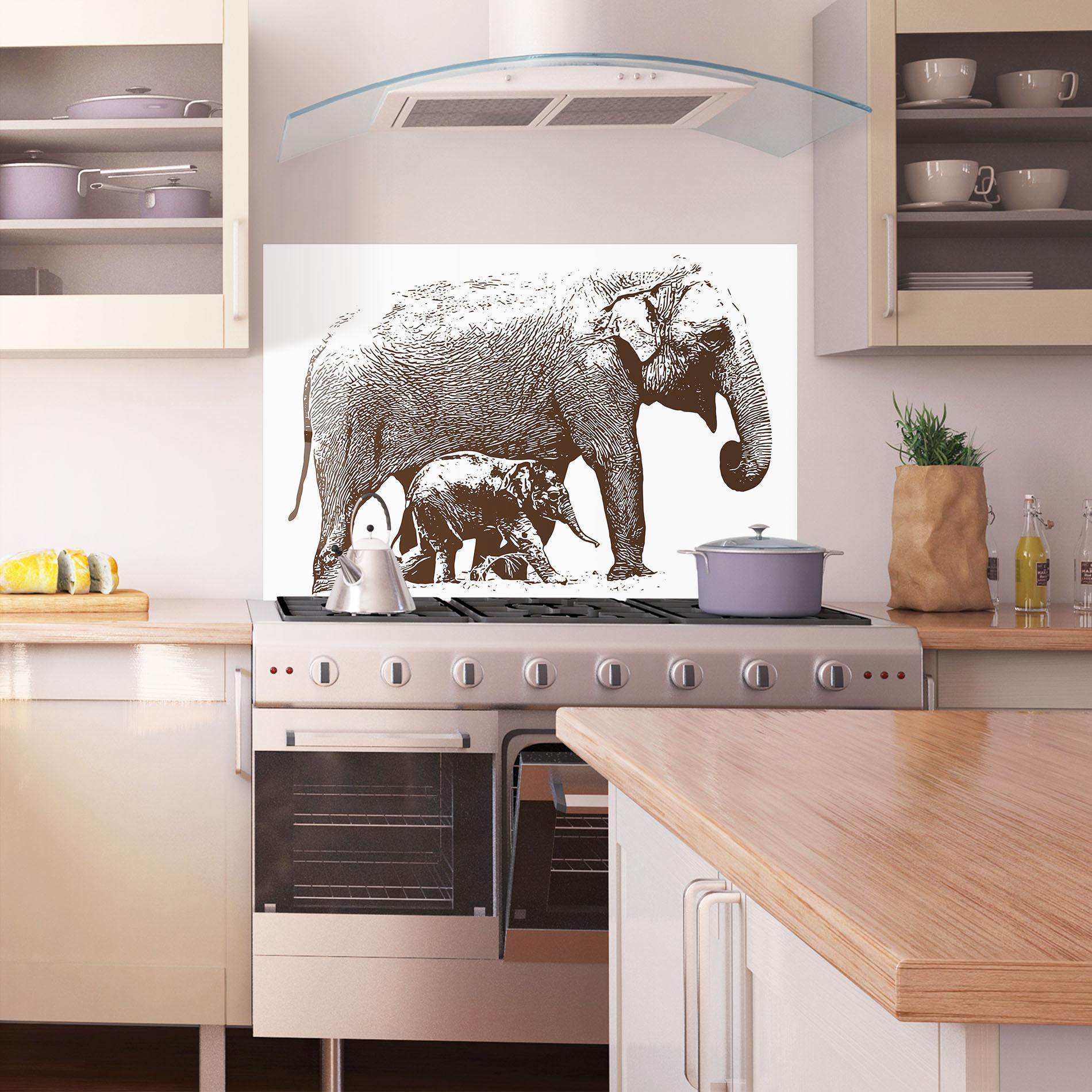 Panou Sticla Bucatarie Mother Elephent mockup 1