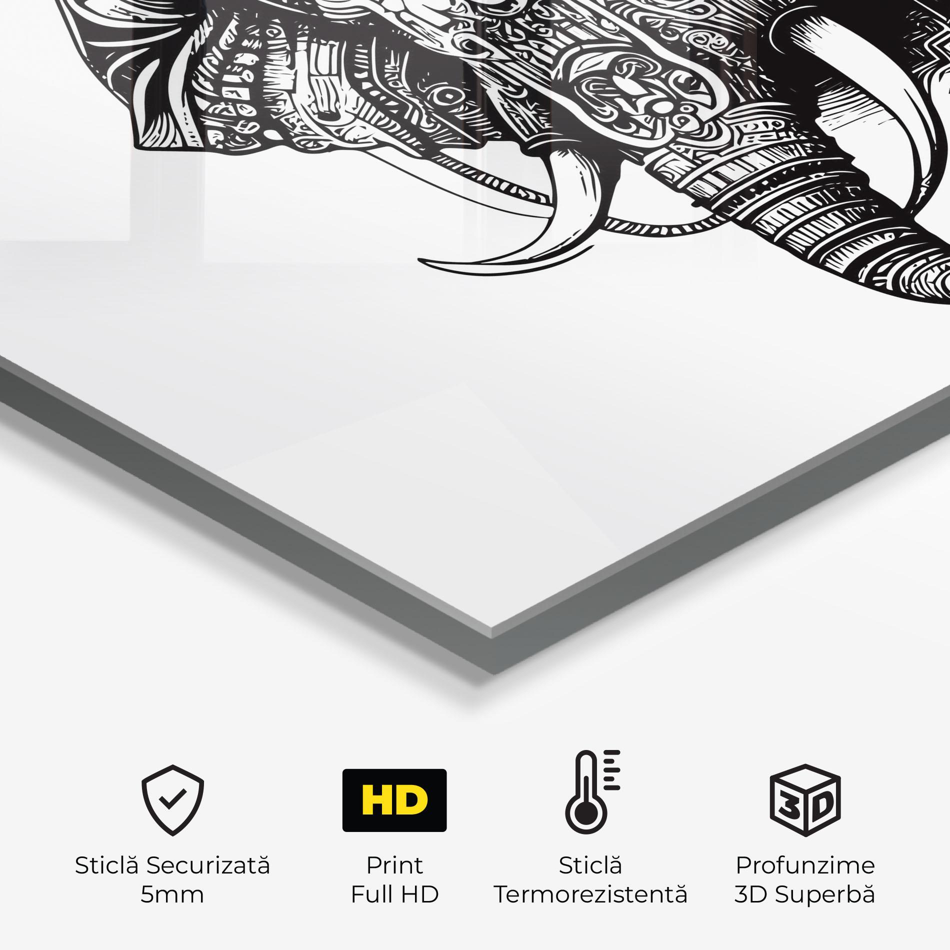 Panou Sticla Bucatarie Ehephant Head mockup 2