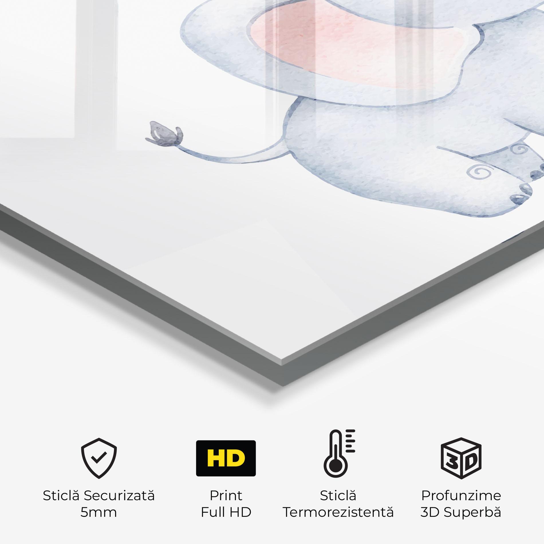Panou Sticla Bucatarie Elephant Butterfly mockup 2