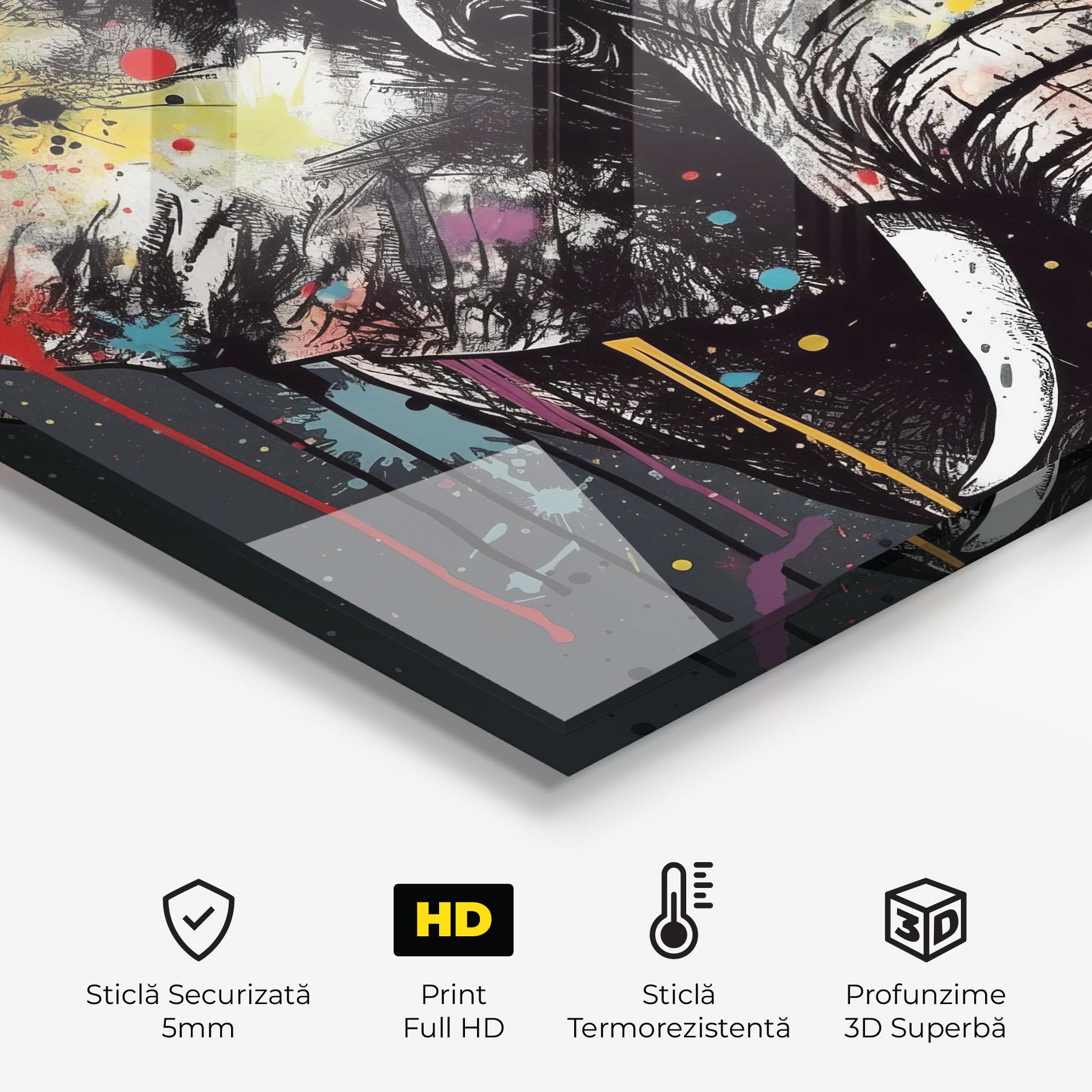 Panou Sticla Bucatarie Elephant Portrait Art mockup 2