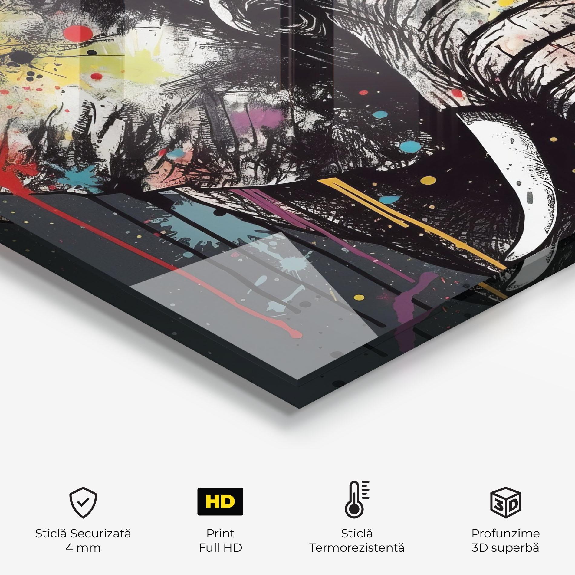 Panou Sticla Bucatarie Elephant Portrait Art mockup 2