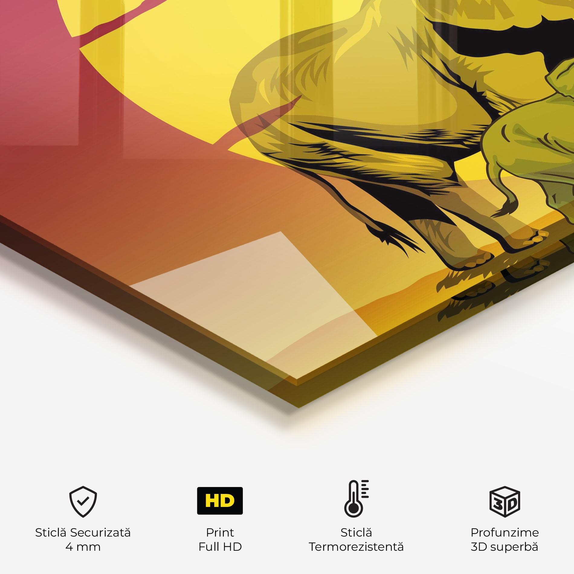 Panou Sticla Bucatarie Mom And Baby Elephant mockup 2