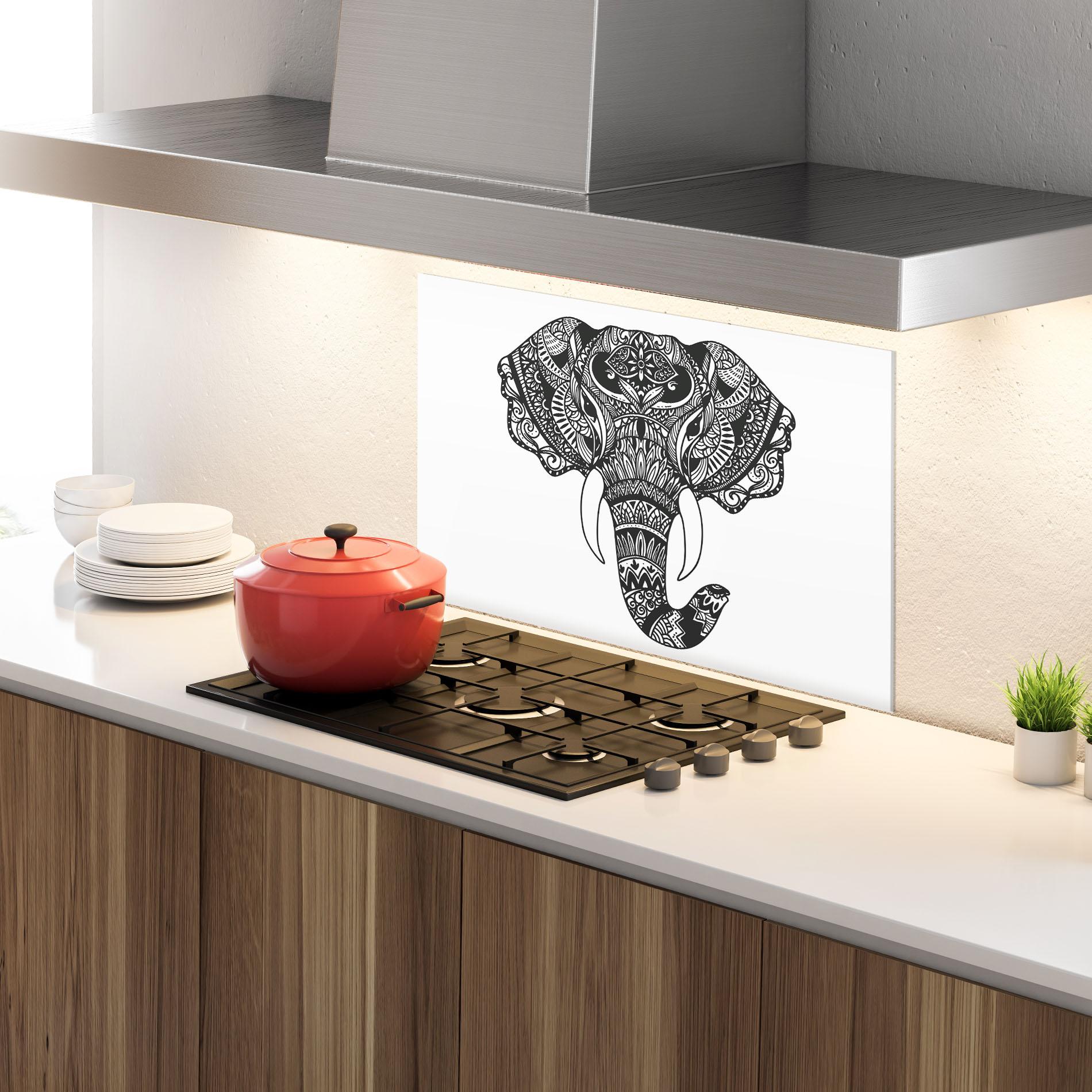 Panou Sticla Bucatarie Mandala Head mockup 4