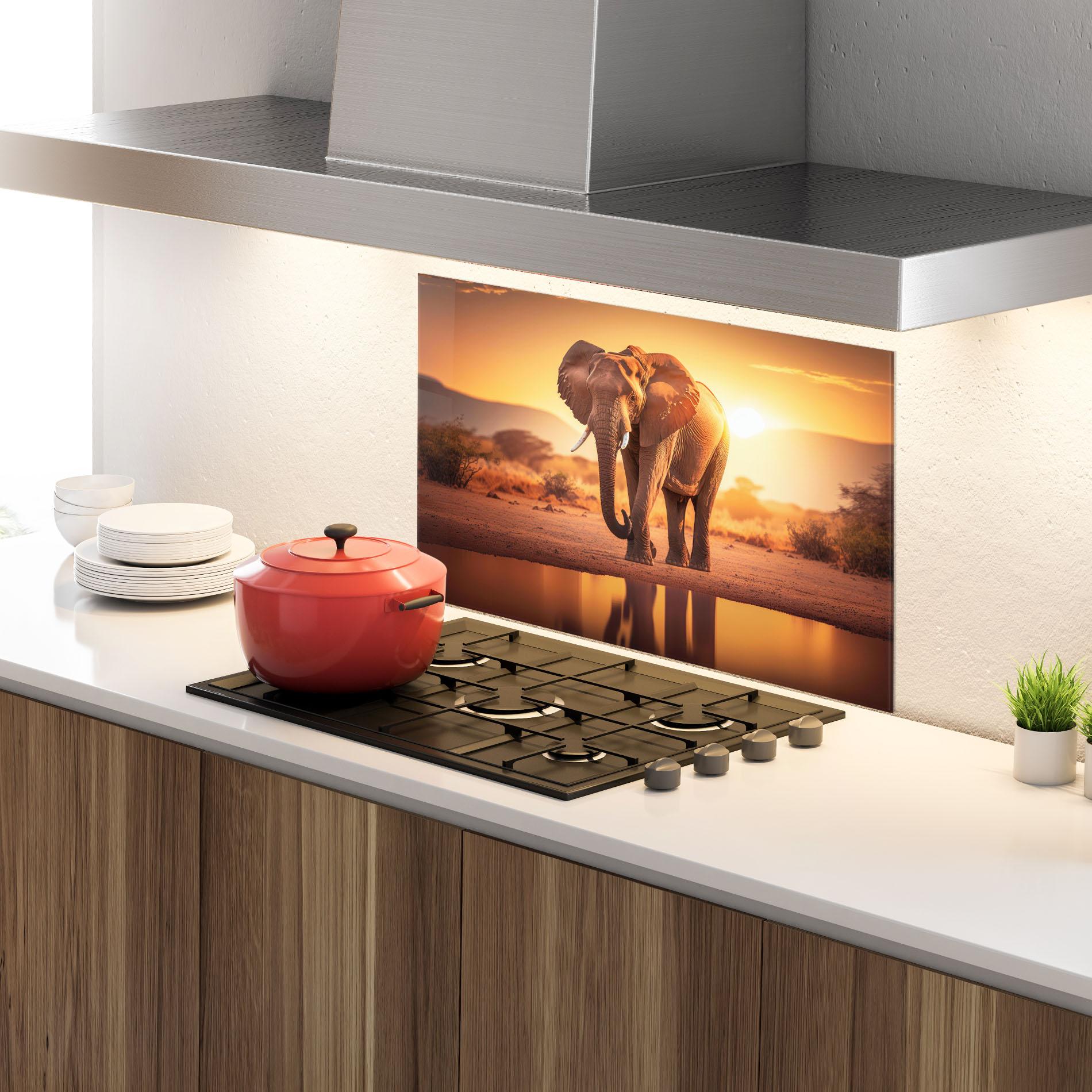 Panou Sticla Bucatarie Wild Savannah mockup 4