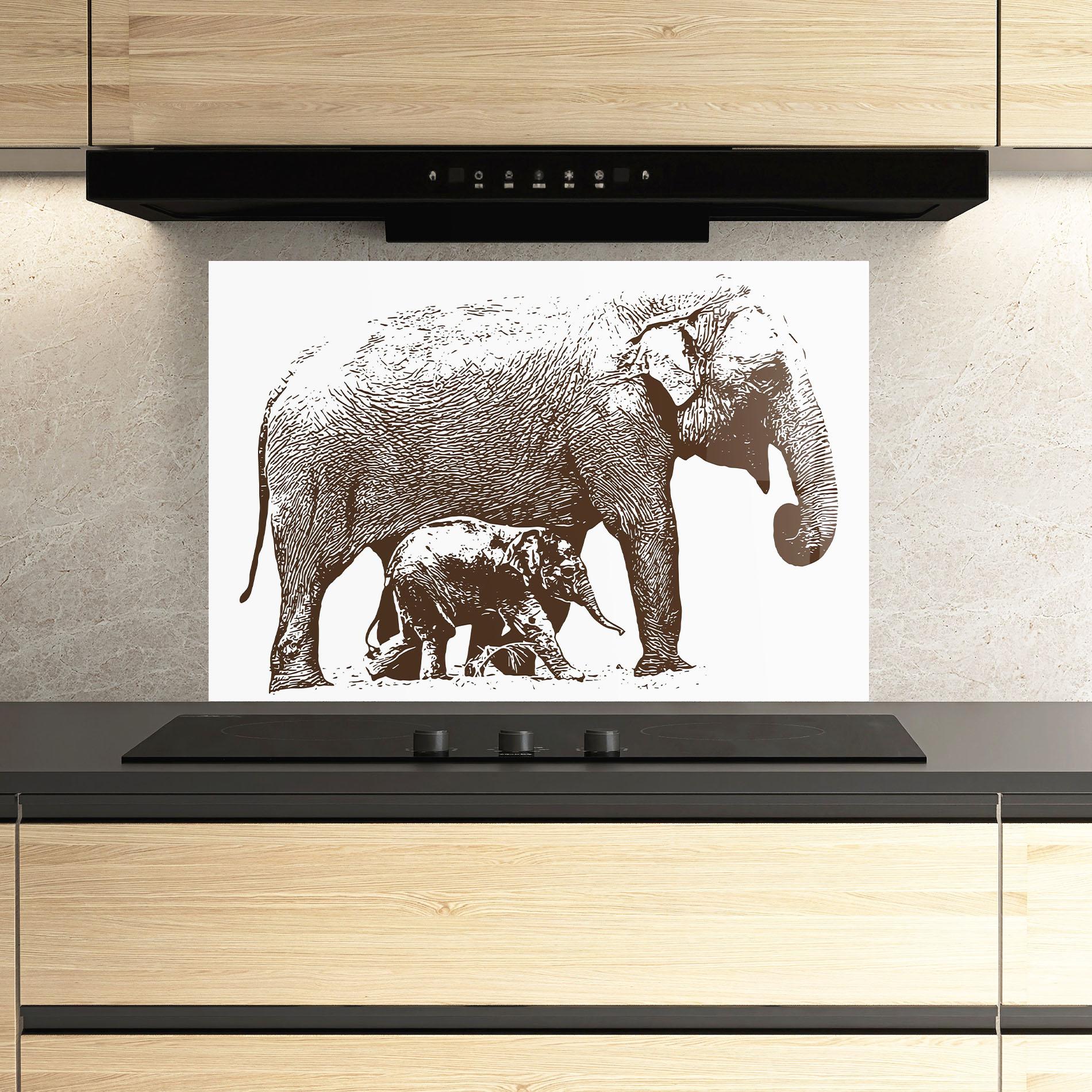 Panou Sticla Bucatarie Mother Elephent mockup 3