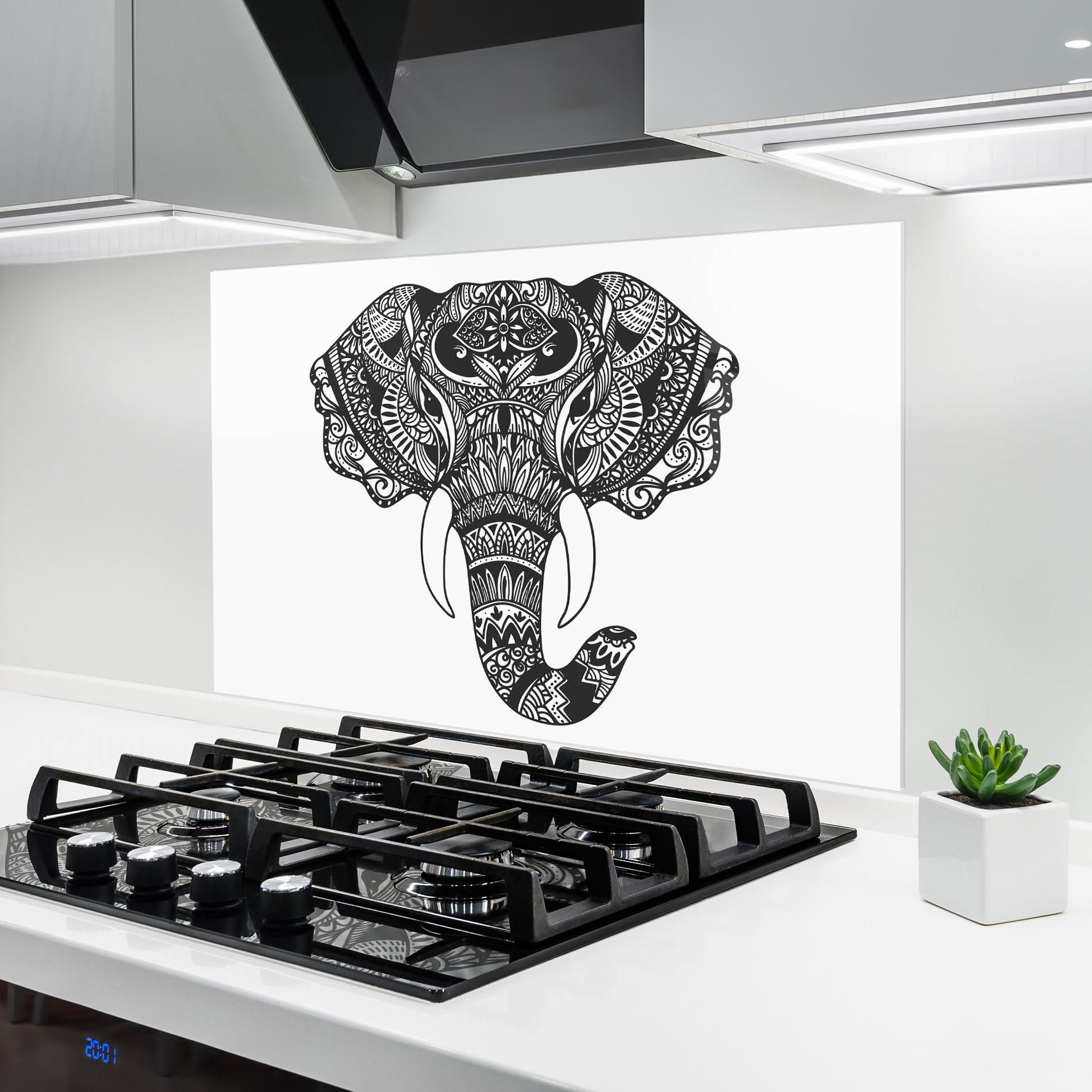 Panou Sticla Bucatarie Mandala Head mockup 6