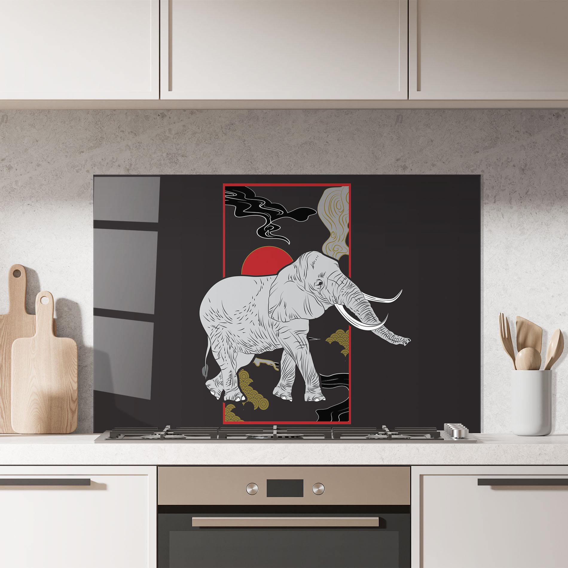Panou Sticla Bucatarie Elephant Asia mockup 7