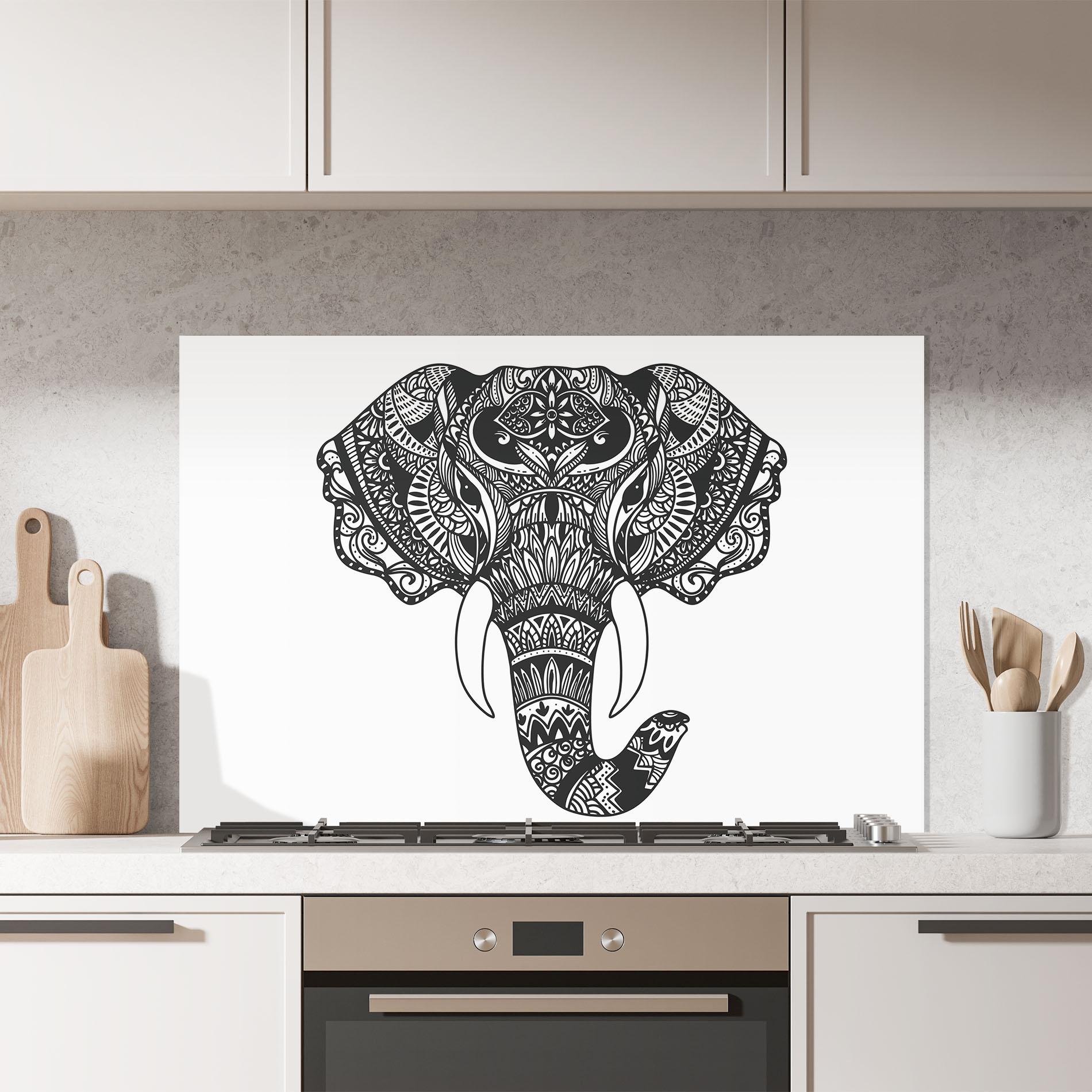 Panou Sticla Bucatarie Mandala Head mockup 7