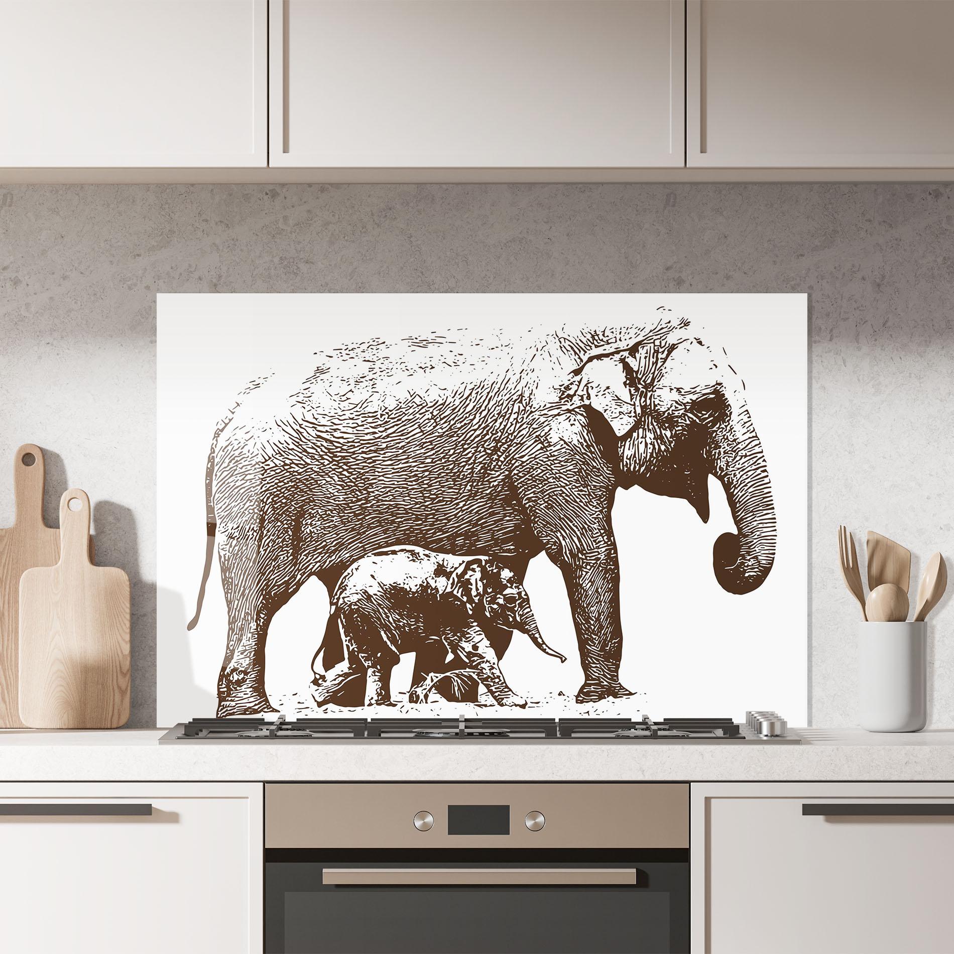 Panou Sticla Bucatarie Mother Elephent mockup 7