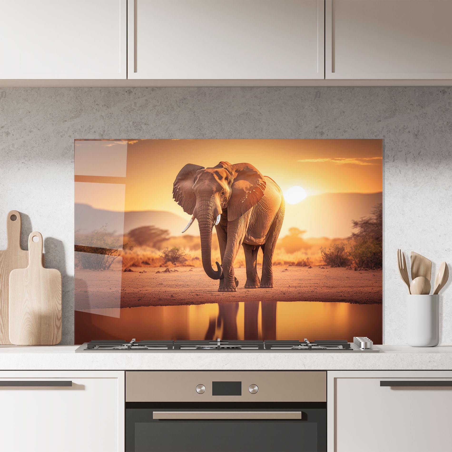 Panou Sticla Bucatarie Wild Savannah mockup 7