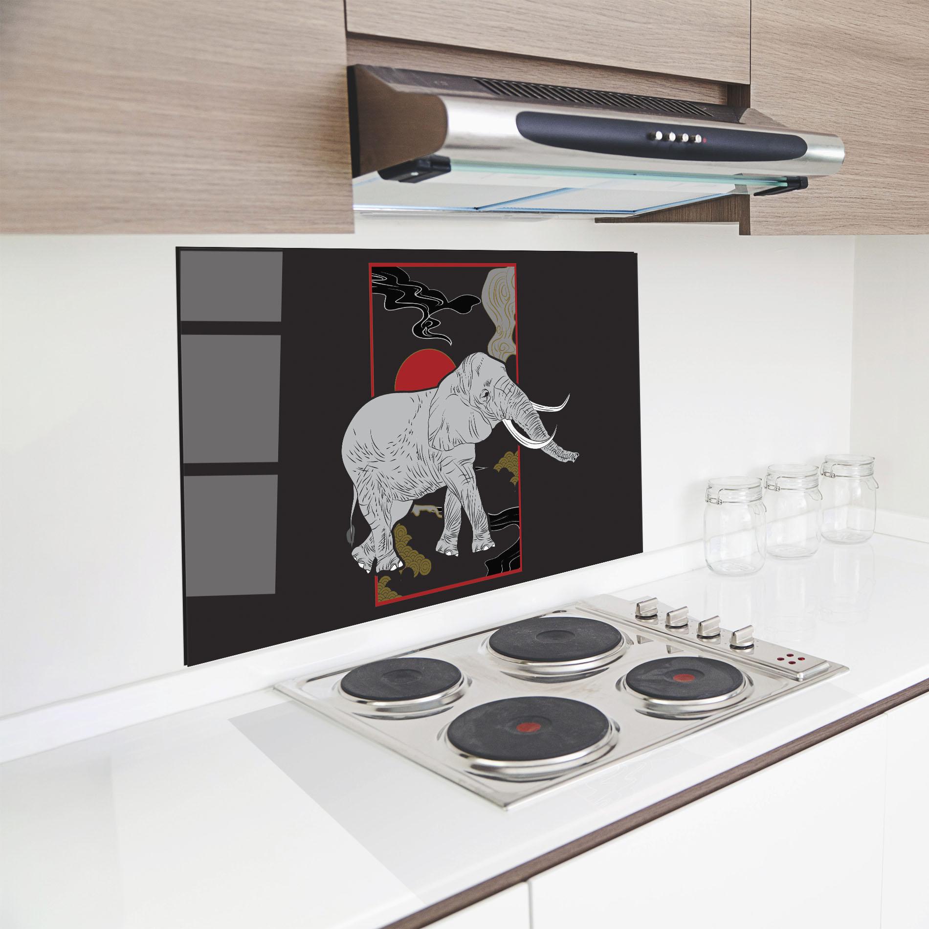 Panou Sticla Bucatarie Elephant Asia mockup 8