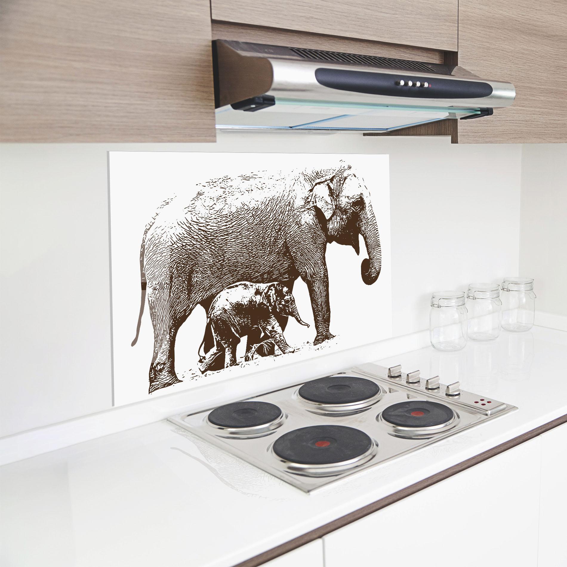Panou Sticla Bucatarie Mother Elephent mockup 8