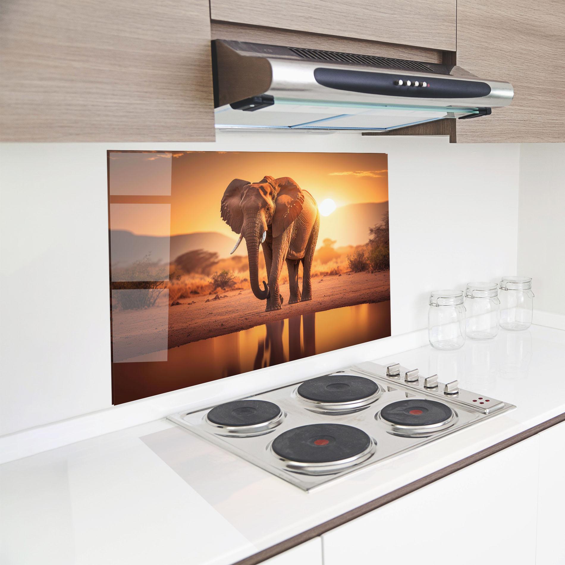 Panou Sticla Bucatarie Wild Savannah mockup 8