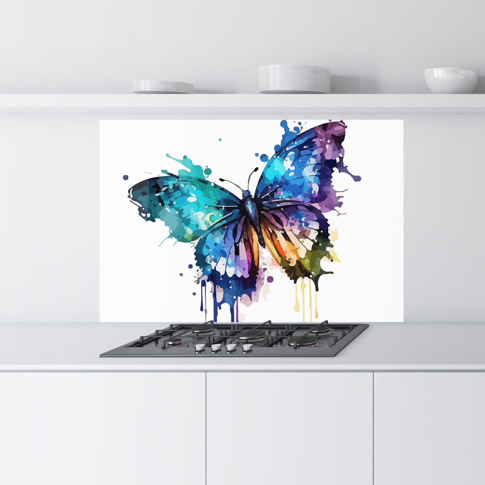 Colourful Blue Butterfly mockup 9