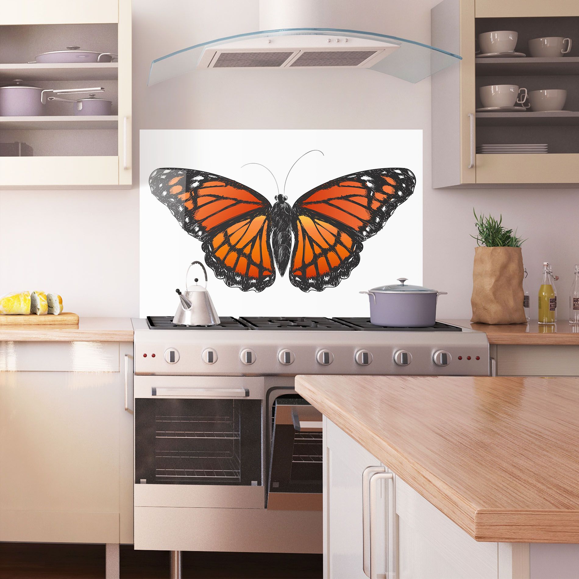 Beautiful Orange Butterfly mockup 1