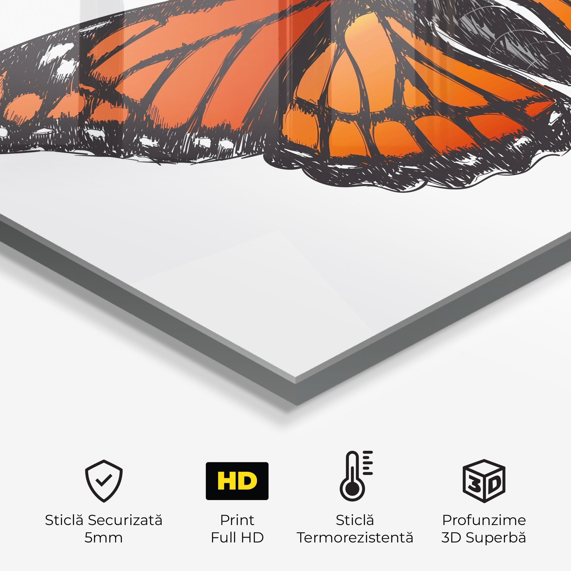 Beautiful Orange Butterfly mockup 2