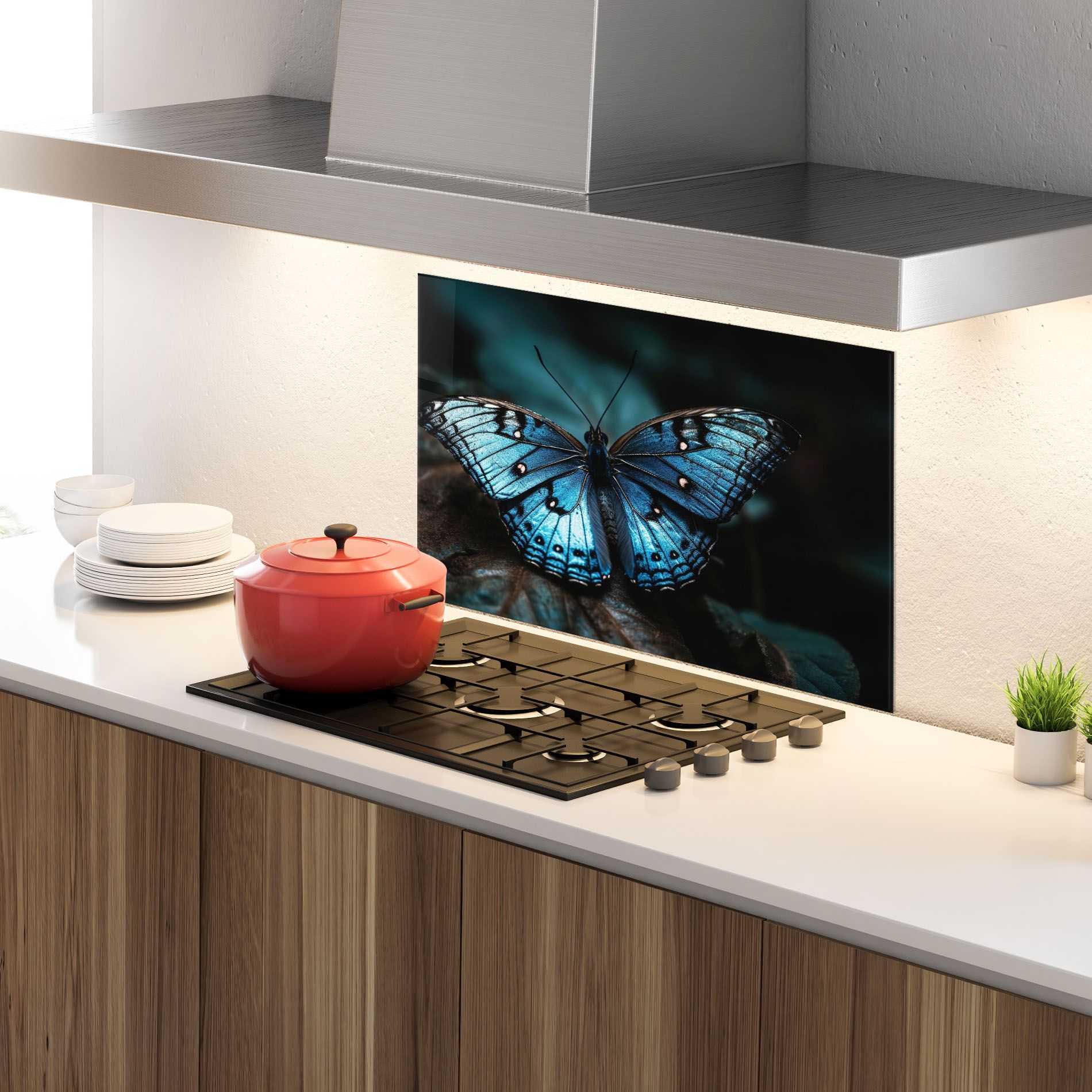 Dark Blue Buterfly mockup 4