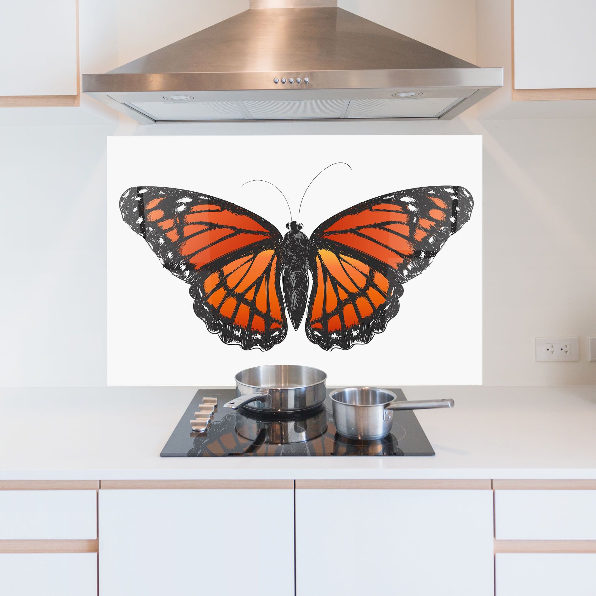 Beautiful Orange Butterfly mockup 5