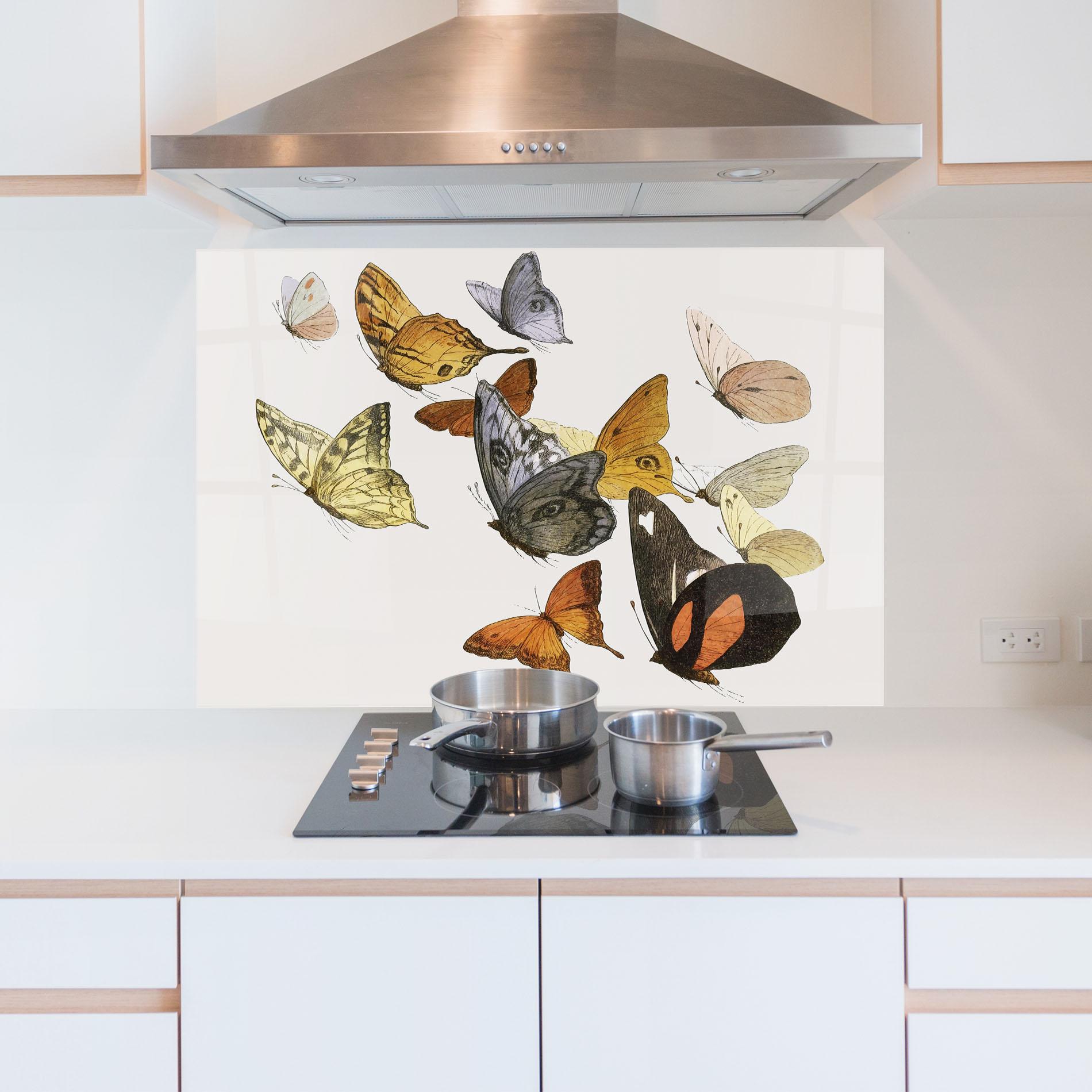 Panou Sticla Bucatarie Butterfly Floating mockup 5