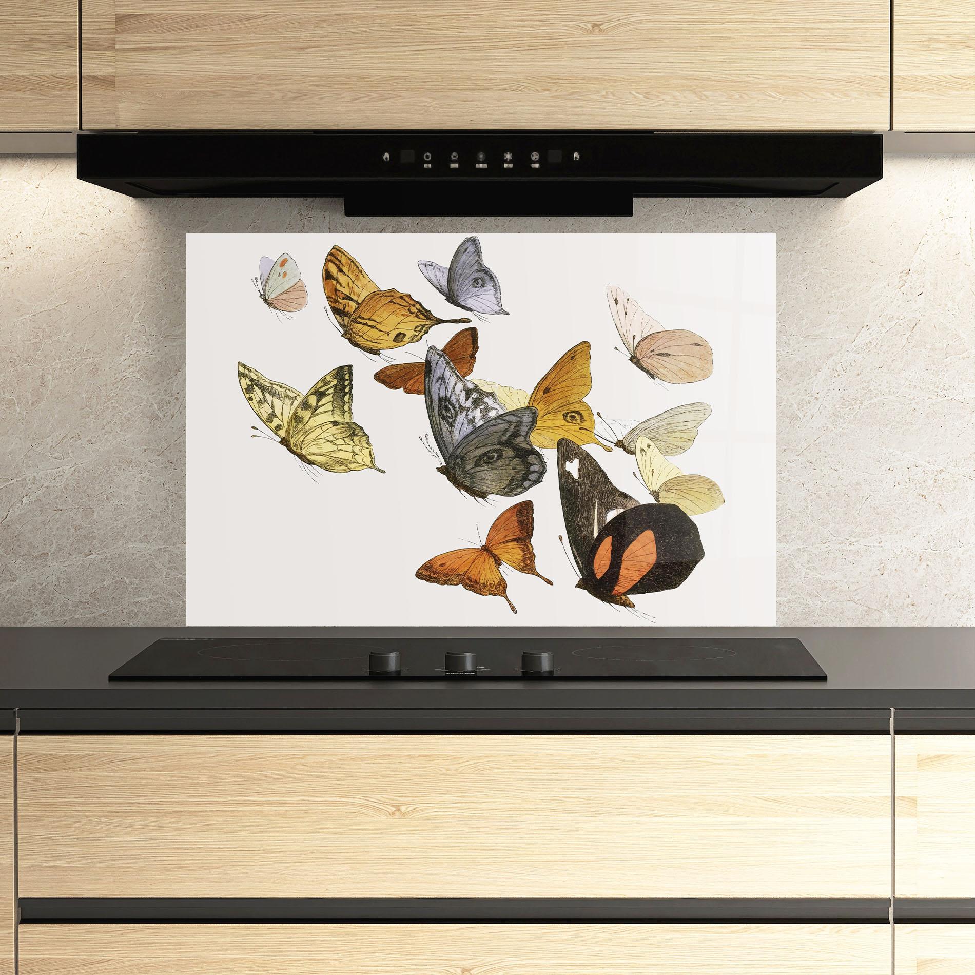 Panou Sticla Bucatarie Butterfly Floating mockup 3