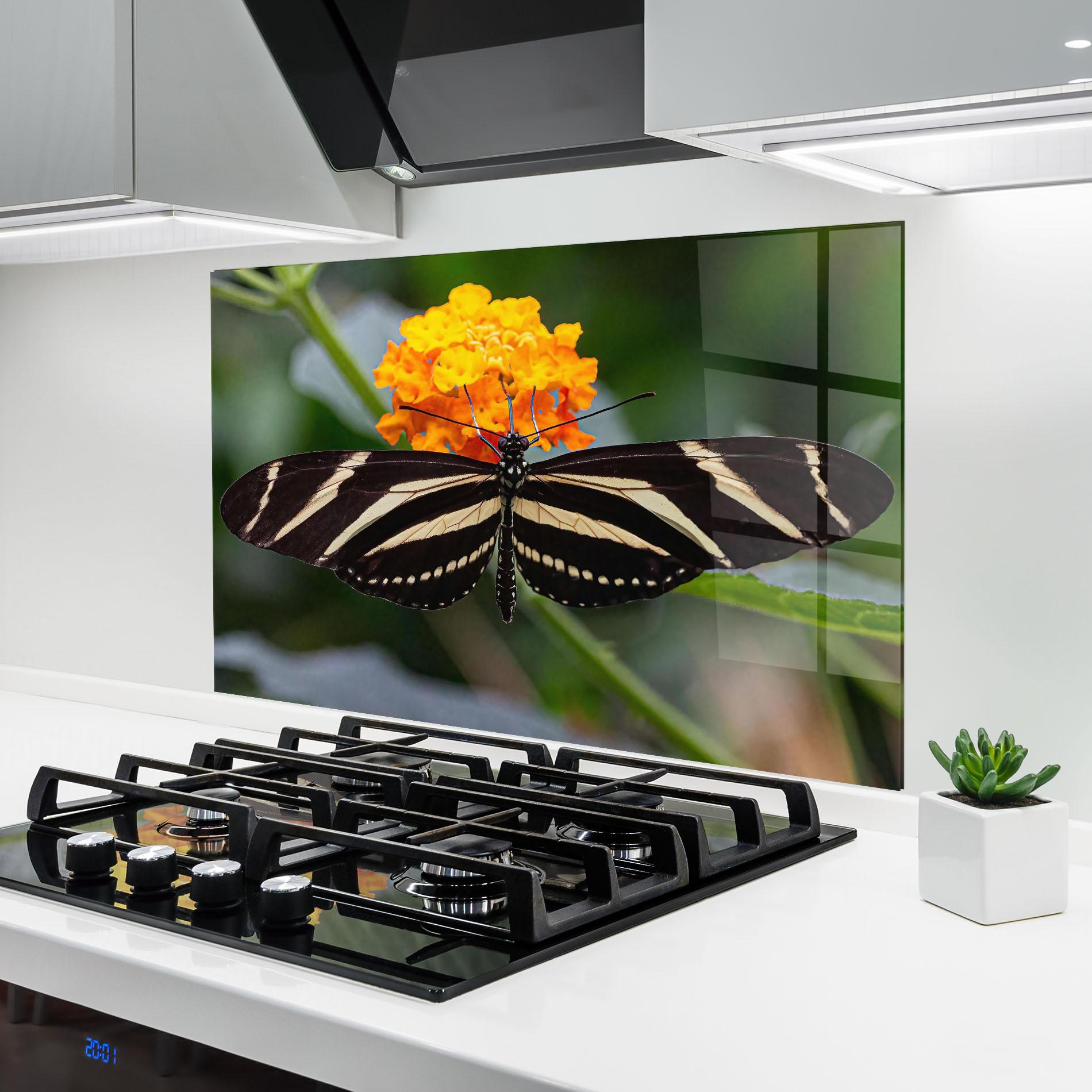 Panou Sticla Bucatarie Big Wings Butterfly mockup 6