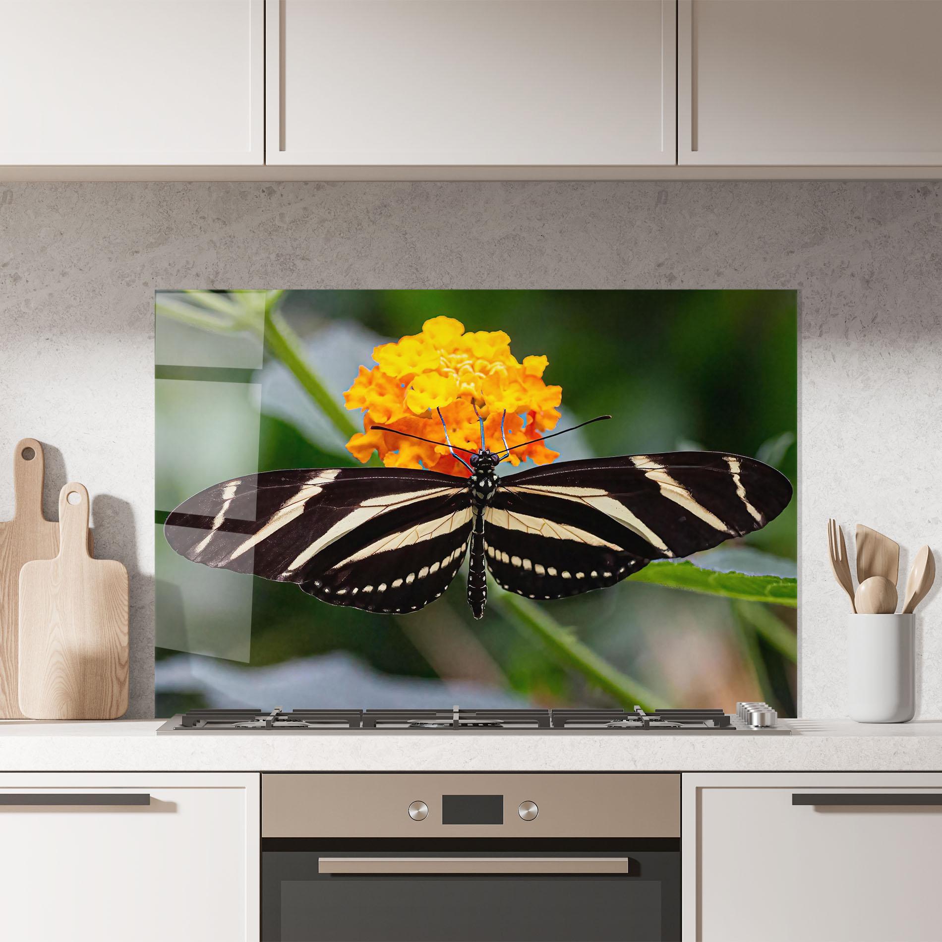 Panou Sticla Bucatarie Big Wings Butterfly mockup 7