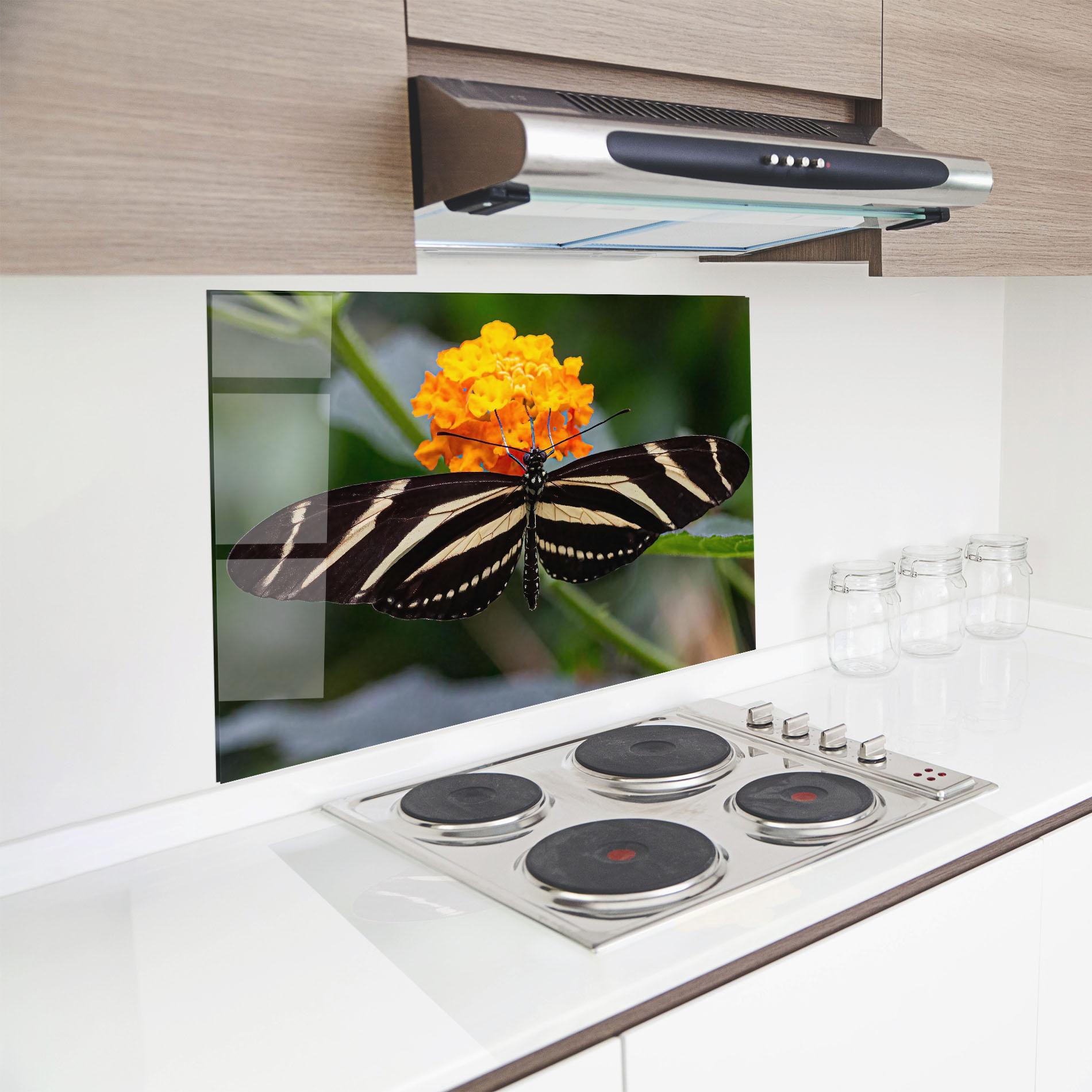 Panou Sticla Bucatarie Big Wings Butterfly mockup 8