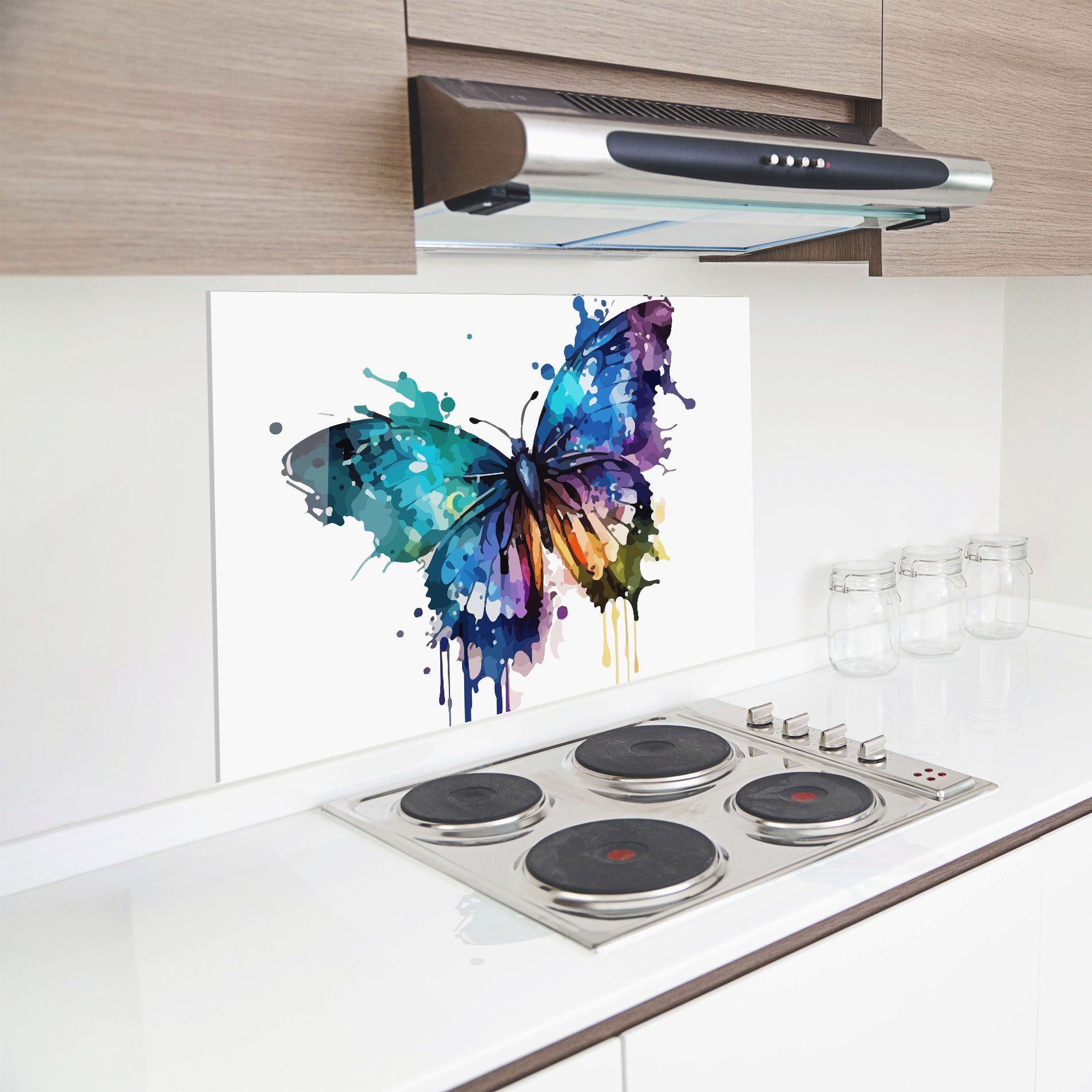 Colourful Blue Butterfly mockup 8