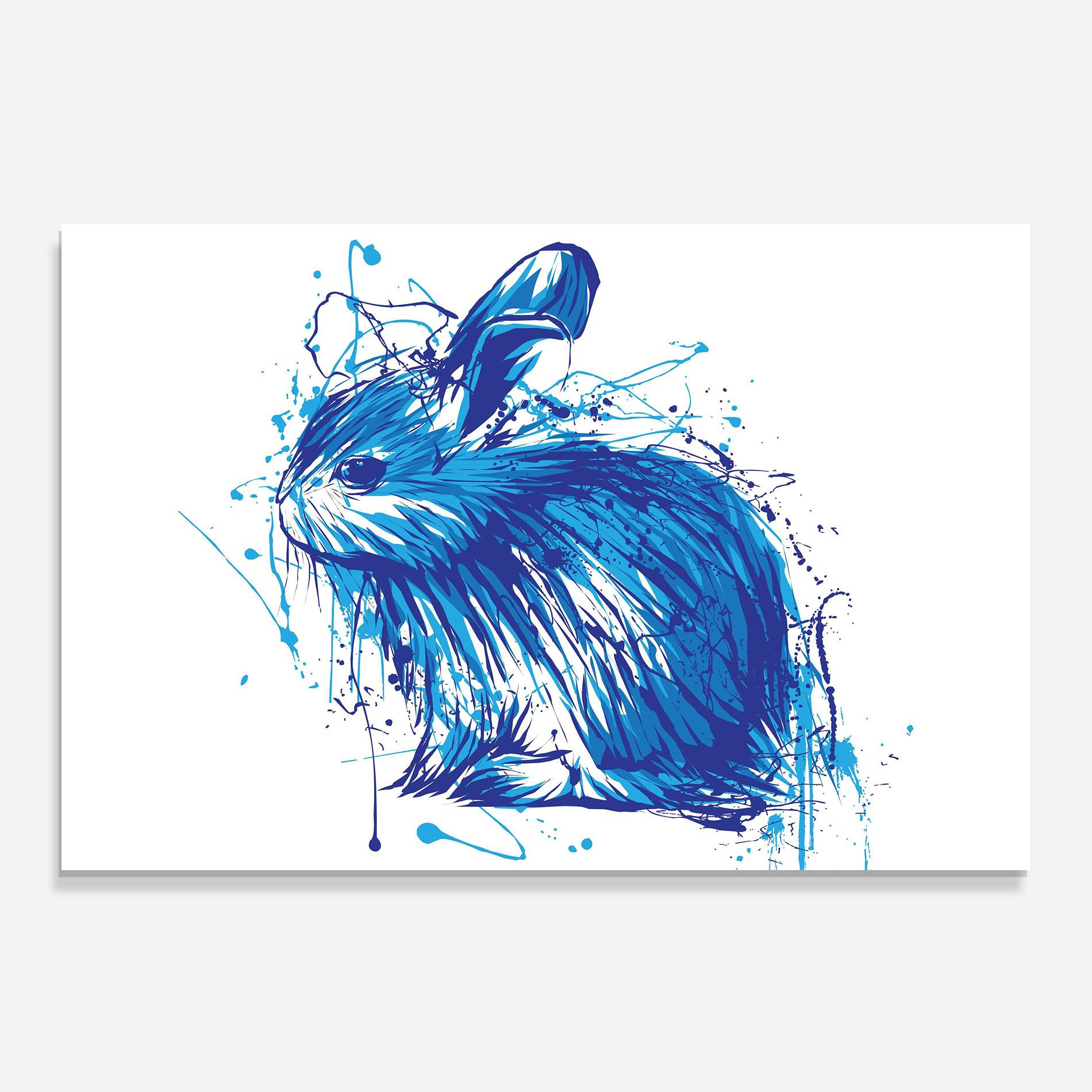 Panou Sticla Bucatarie Blue Bunny mockup 0