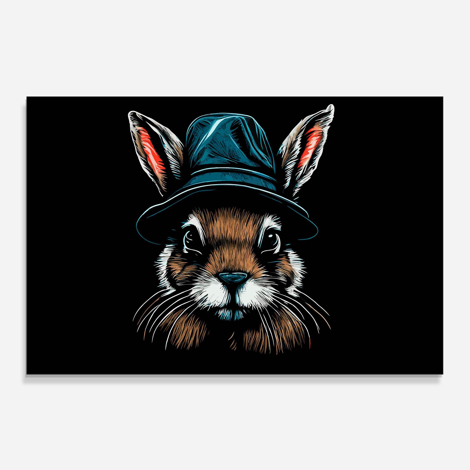 Panou Sticla Bucatarie Hat Bunny mockup 0