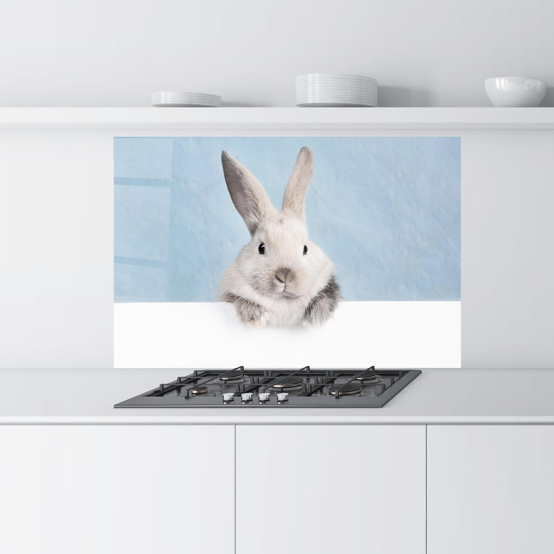Panou Sticla Bucatarie Cream Bunny mockup 9