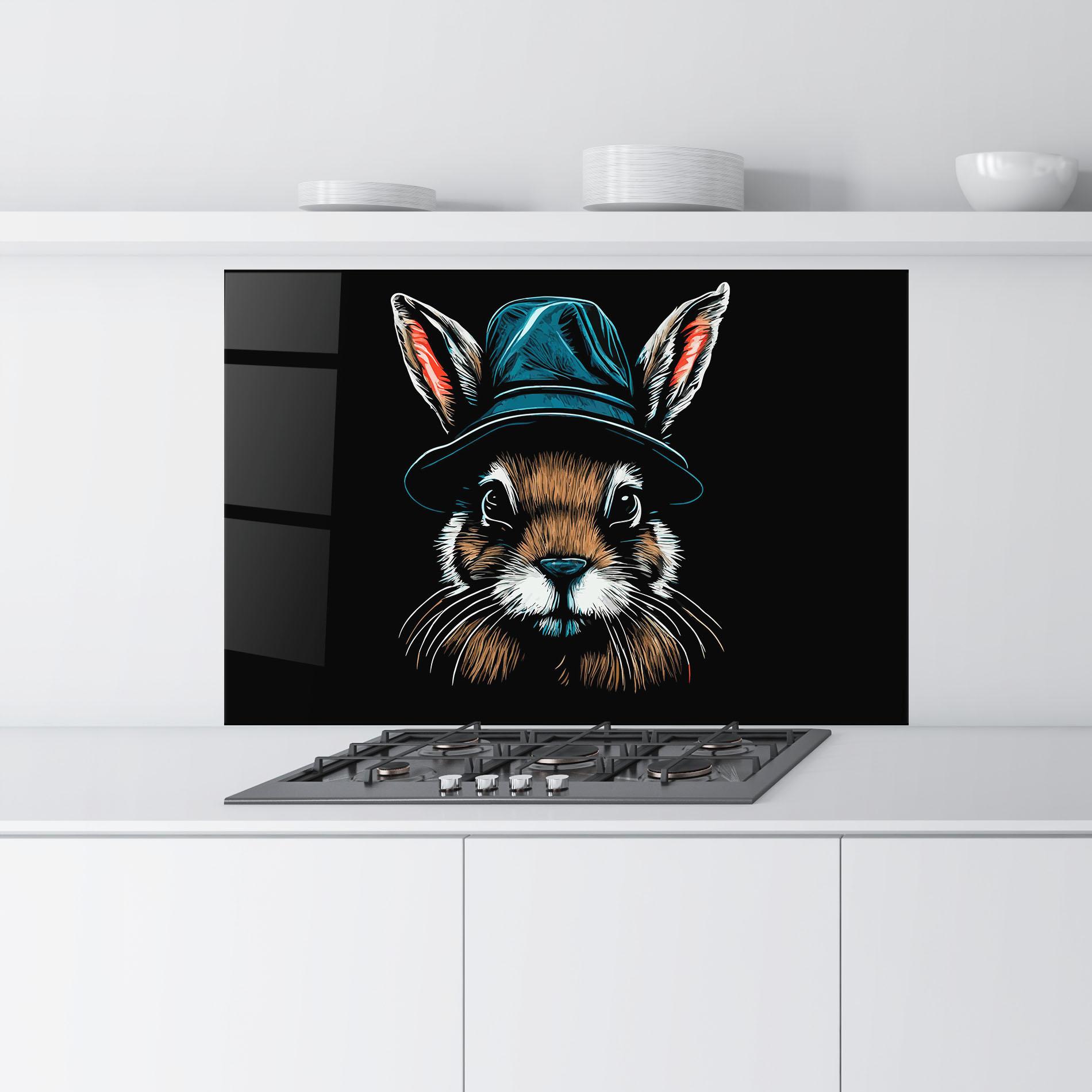 Panou Sticla Bucatarie Hat Bunny mockup 9