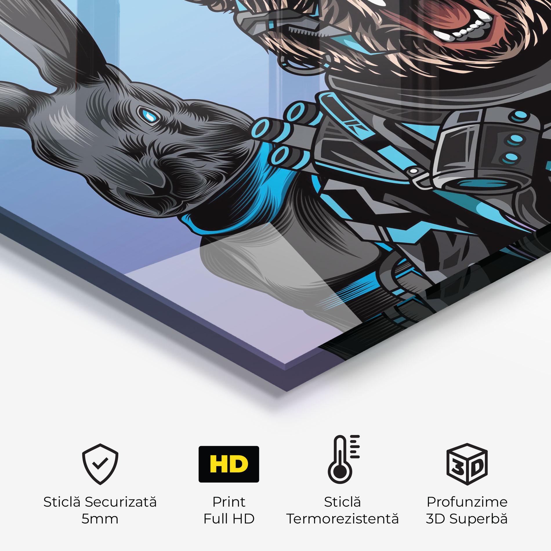 Panou Sticla Bucatarie Bunny Bear mockup 2