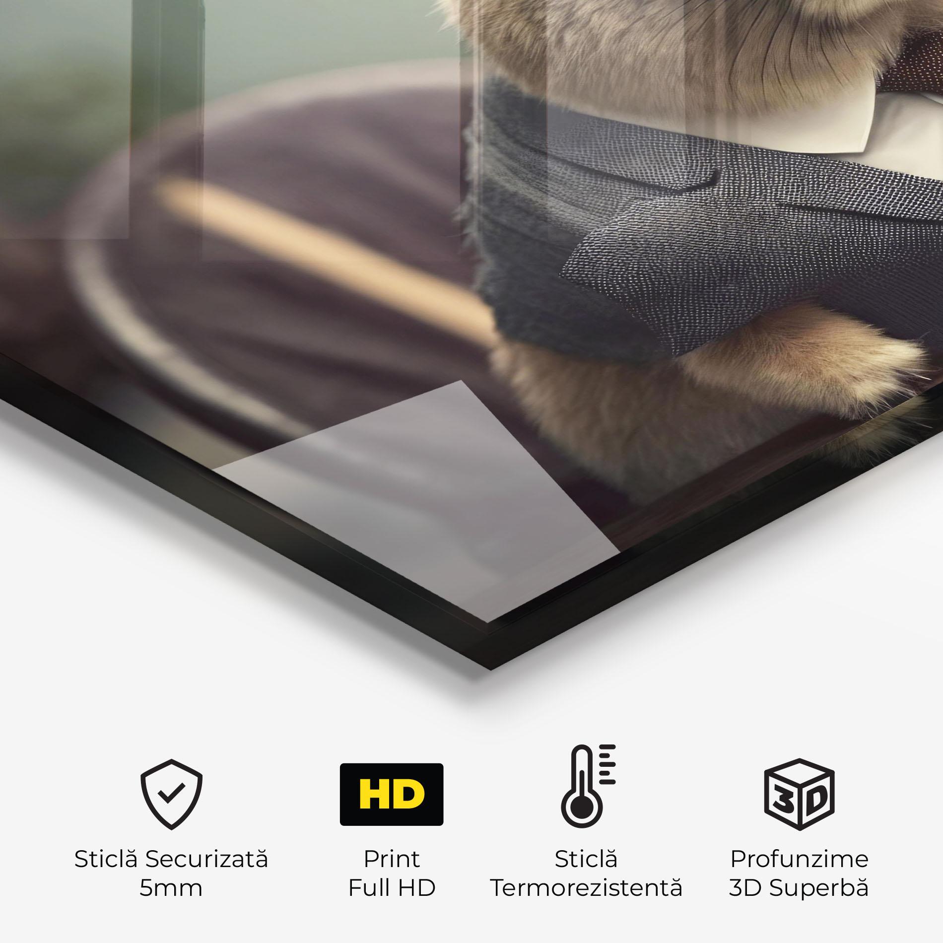 Panou Sticla Bucatarie Business Suit Bunny mockup 2